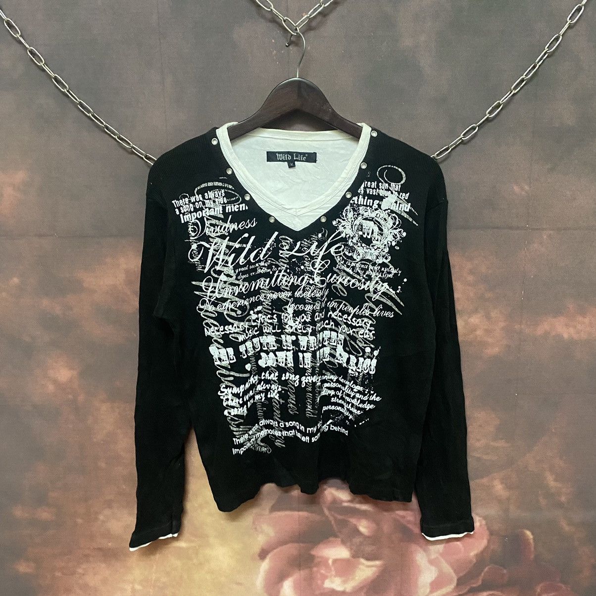 If Six Was Nine Vintage Japanese Spellout Punk Long Sleeve Size US S / EU 44-46 / 1 - 1 Thumbnail