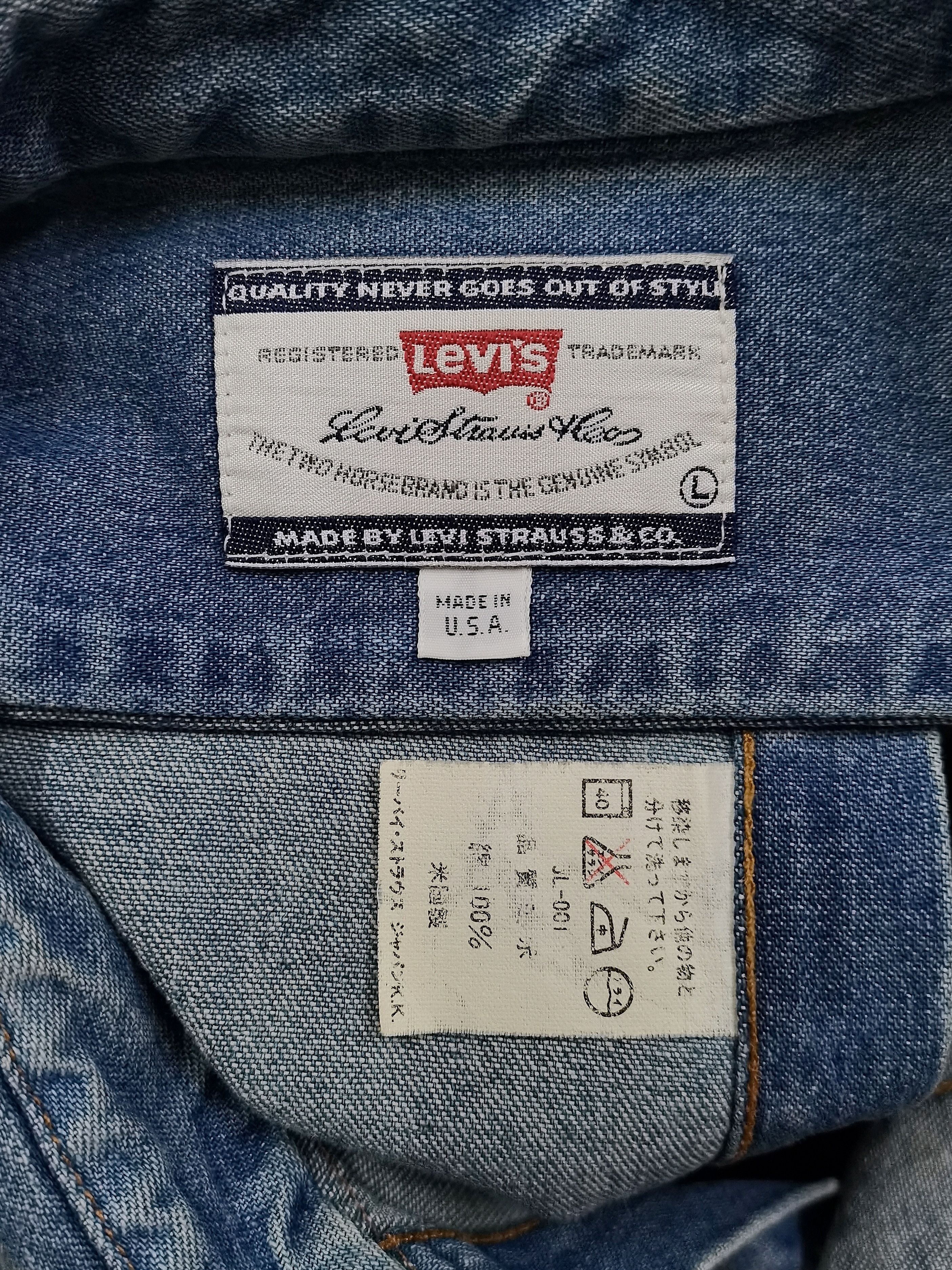 Levi's 💥LEVIS Made in USA 🇺🇸 Denim Button Up Long Sleeve Shirt Size US L / EU 52-54 / 3 - 17 Thumbnail
