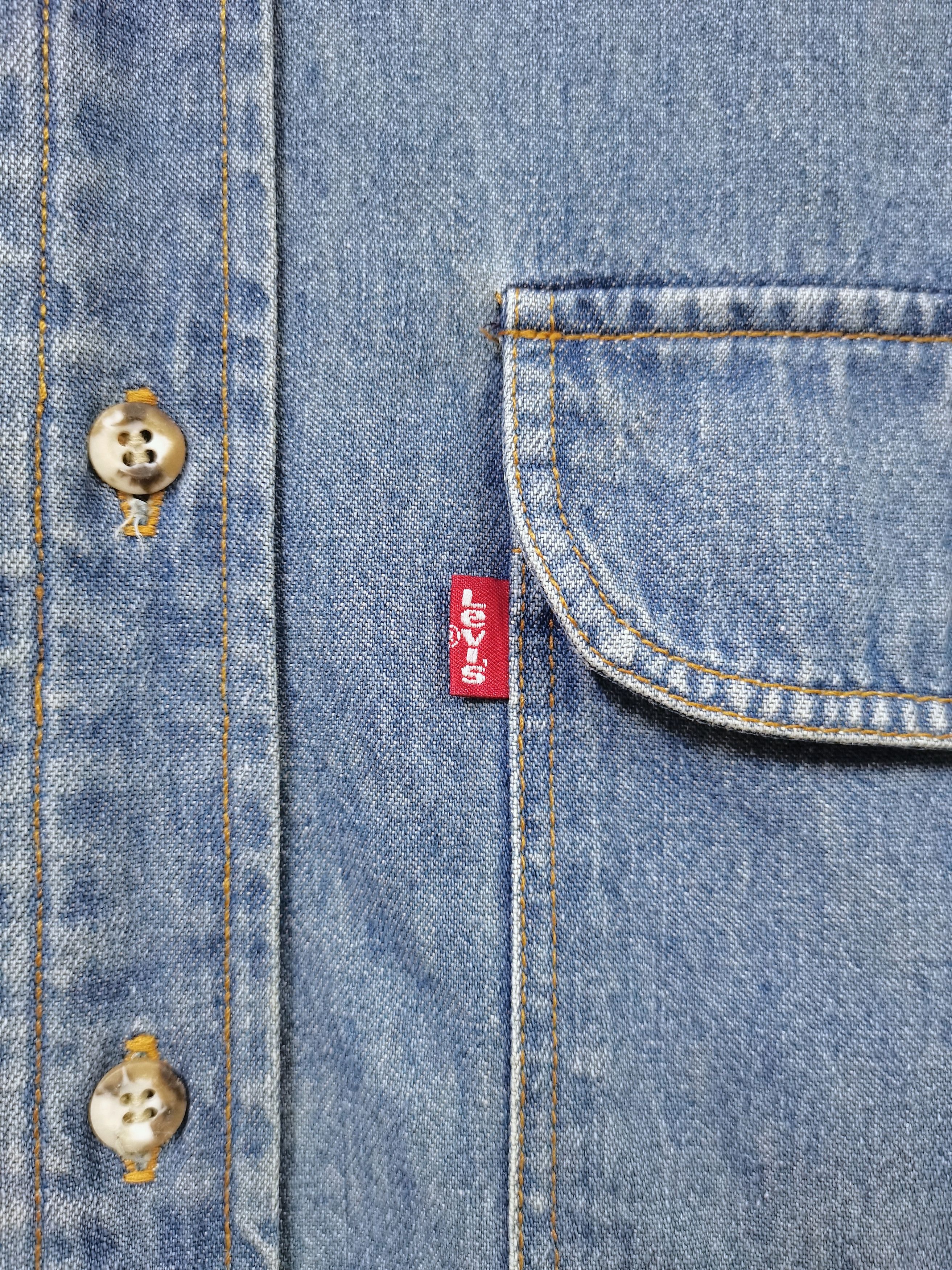 Levi's 💥LEVIS Made in USA 🇺🇸 Denim Button Up Long Sleeve Shirt Size US L / EU 52-54 / 3 - 9 Thumbnail