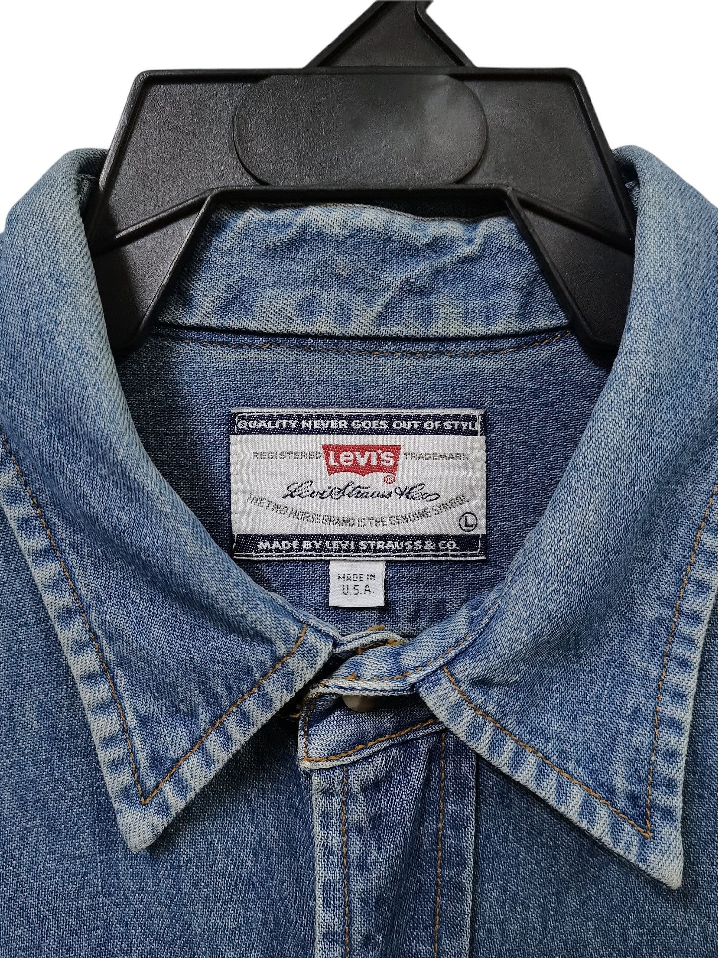 Levi's 💥LEVIS Made in USA 🇺🇸 Denim Button Up Long Sleeve Shirt Size US L / EU 52-54 / 3 - 7 Thumbnail