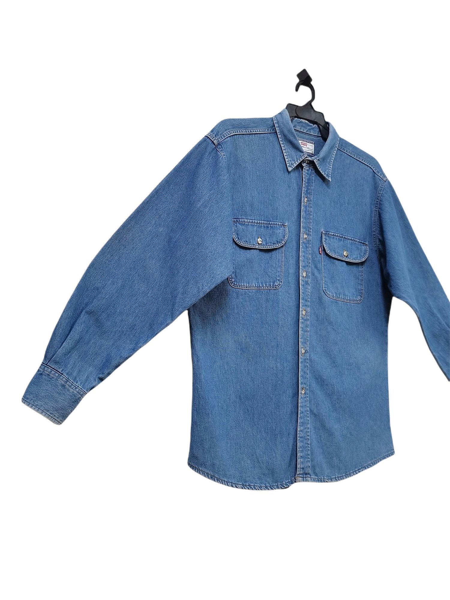 Levi's 💥LEVIS Made in USA 🇺🇸 Denim Button Up Long Sleeve Shirt Size US L / EU 52-54 / 3 - 2 Thumbnail