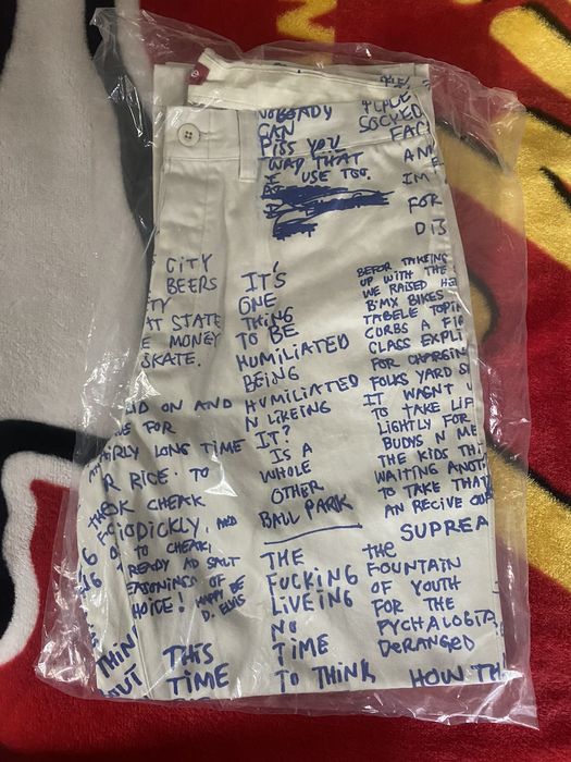 Supreme Supreme Gonz Poems Chino Pant | Grailed