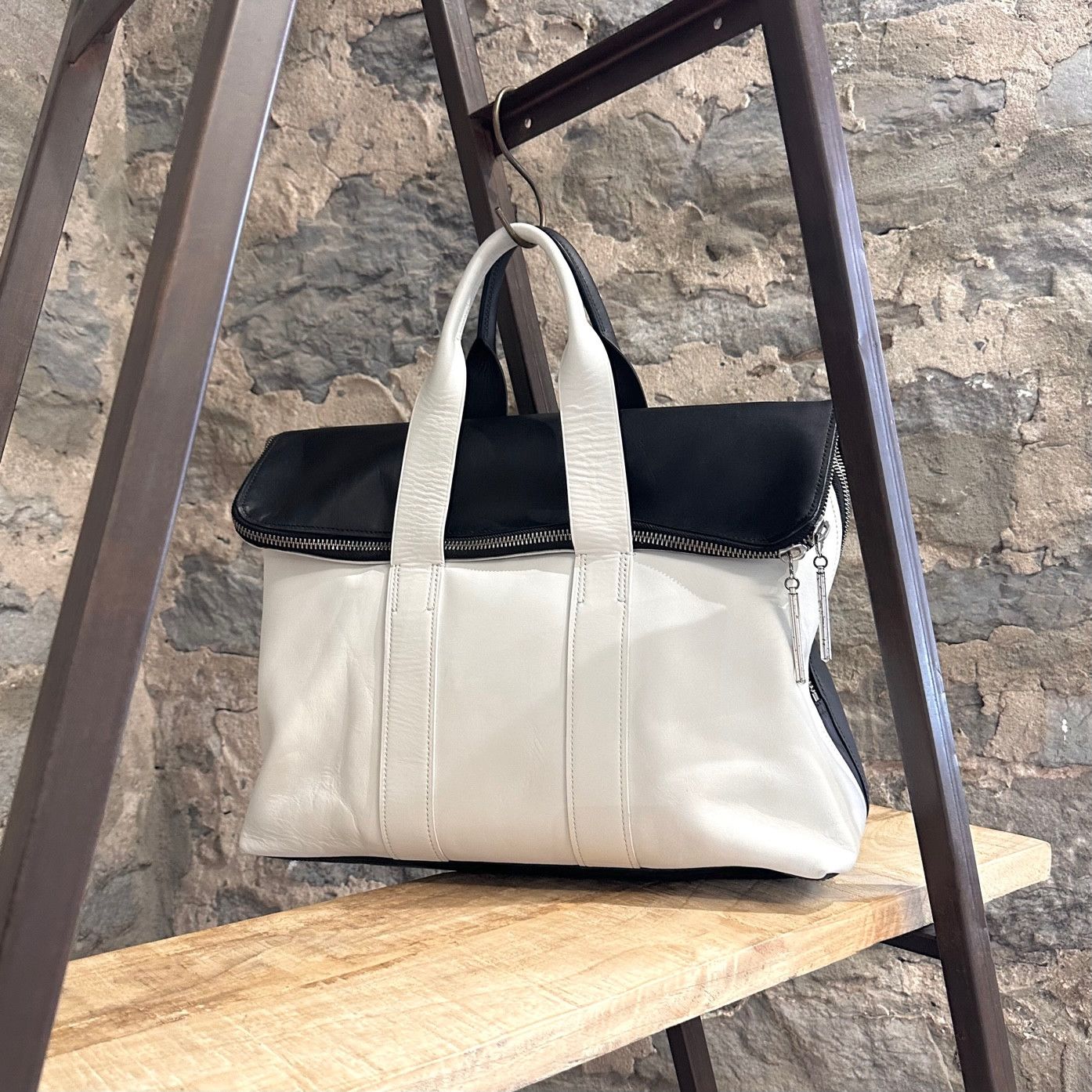 3.1 Phillip Lim 3.1 Phillip Lim Black White Leather Combo 31h Tote Bag Size ONE SIZE - 7 Thumbnail