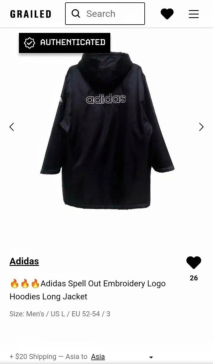 Adidas 🔥🔥🔥Adidas Spell Out Embroidery Logo Hoodies Long Jacket Size US L / EU 52-54 / 3 - 14 Thumbnail