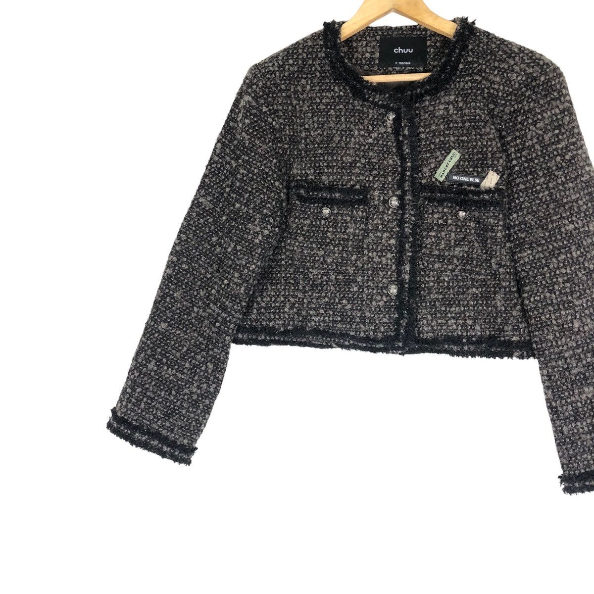 Aran Isles Knitwear Awesome Cropped Tweed Jacket Size M / US 6-8 / IT 42-44 - 8 Thumbnail
