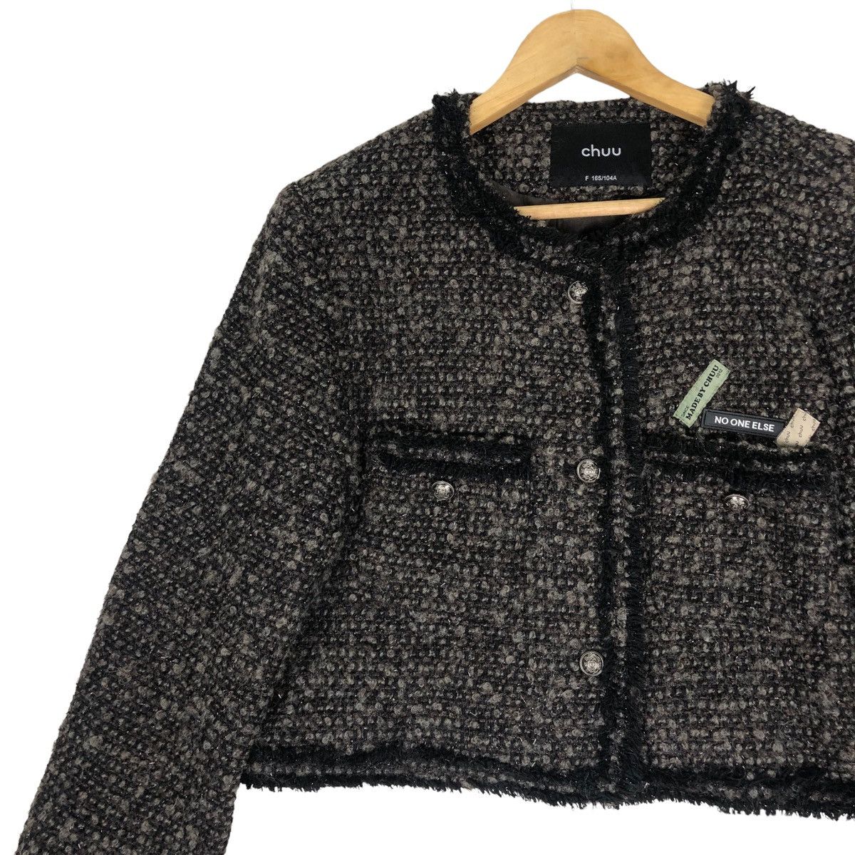 Aran Isles Knitwear Awesome Cropped Tweed Jacket Size M / US 6-8 / IT 42-44 - 4 Thumbnail
