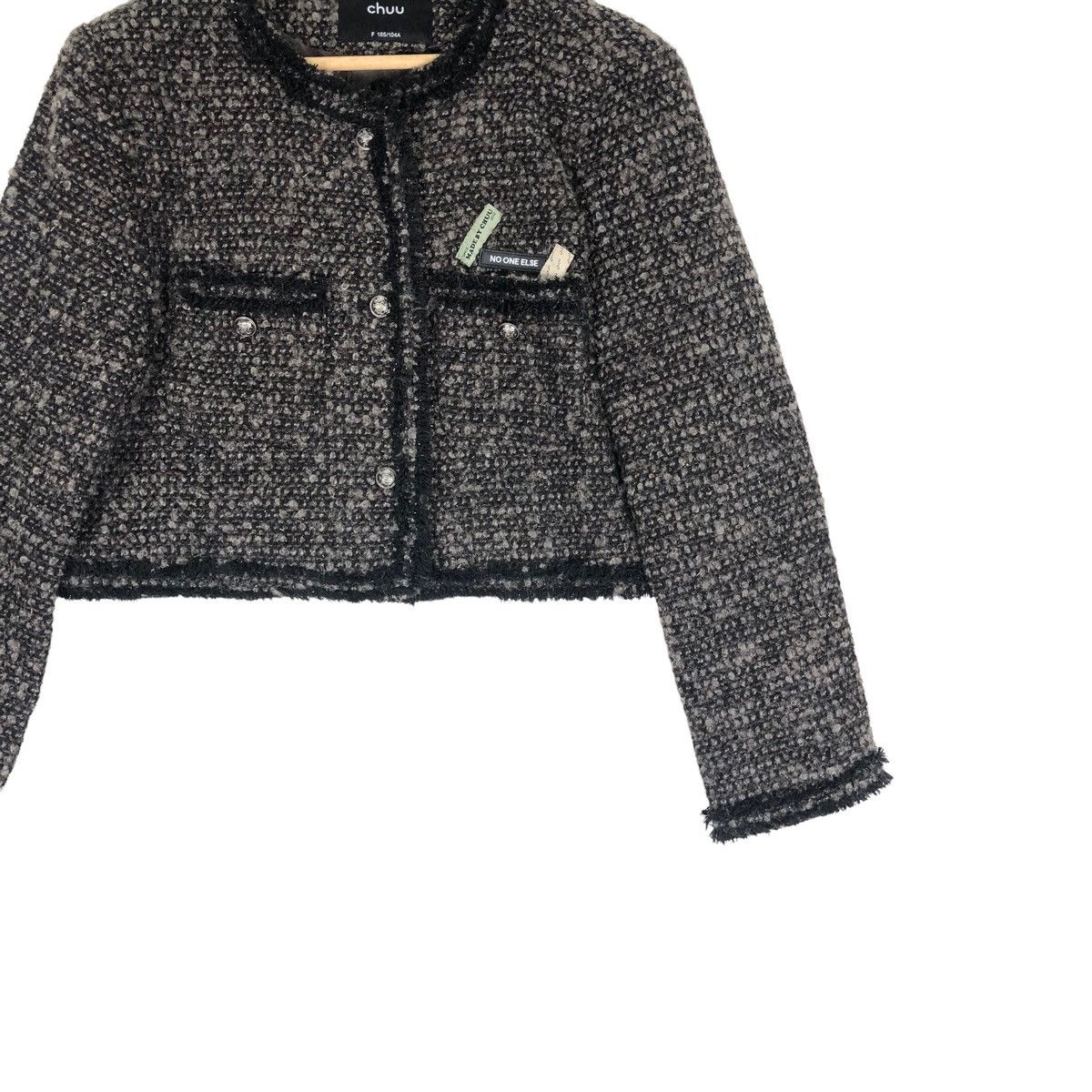 Aran Isles Knitwear Awesome Cropped Tweed Jacket Size M / US 6-8 / IT 42-44 - 7 Thumbnail