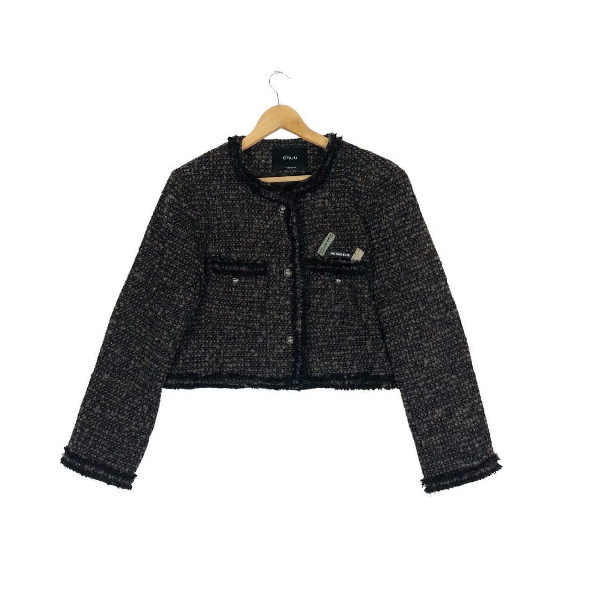 Aran Isles Knitwear Awesome Cropped Tweed Jacket Size M / US 6-8 / IT 42-44 - 2 Thumbnail