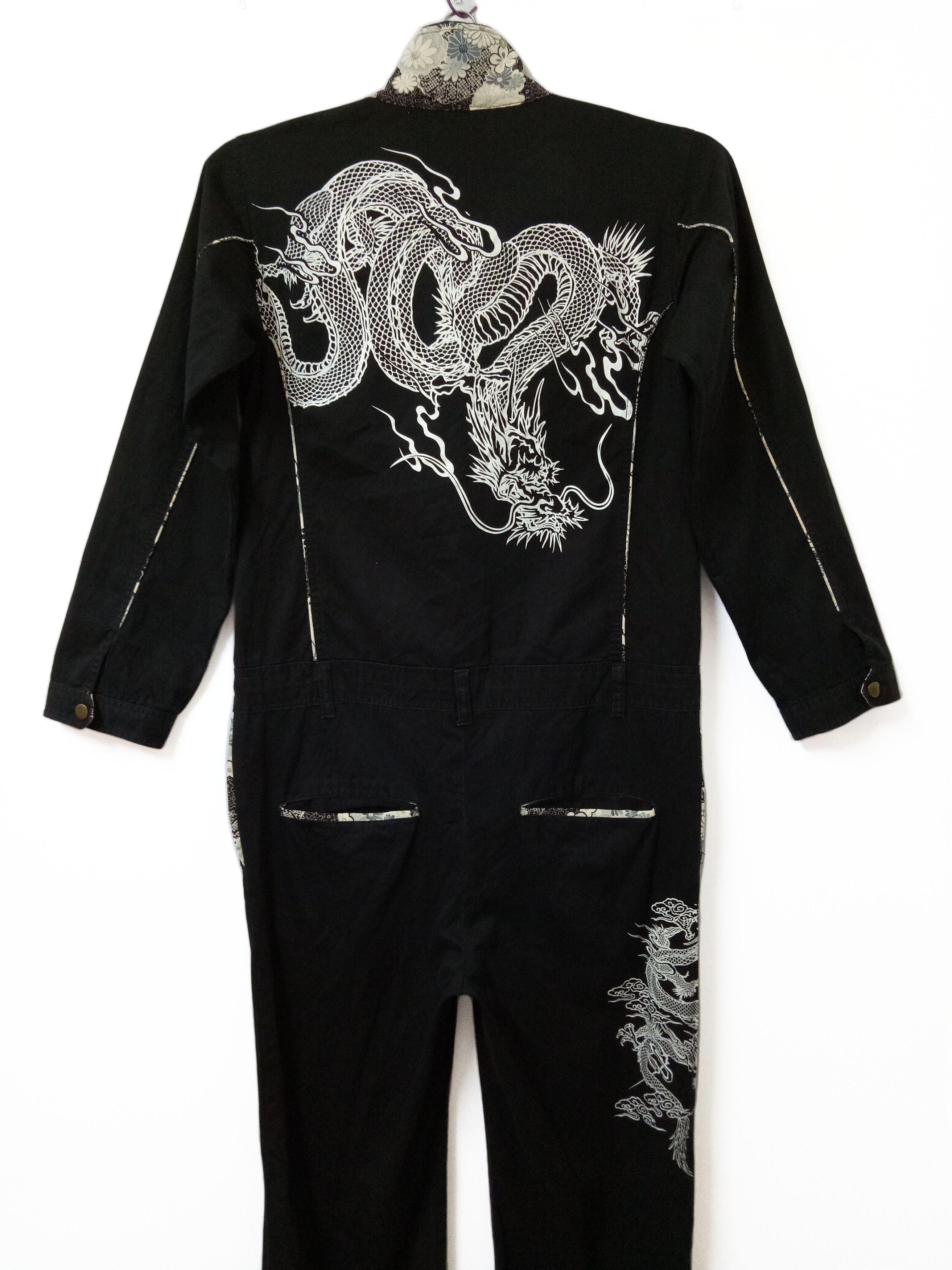 Japanese Brand 🔥Harajuku Fashion Overall Jumpsuit Over Prints Dragon Fly Size US 44 / EU 60 - 1 Thumbnail