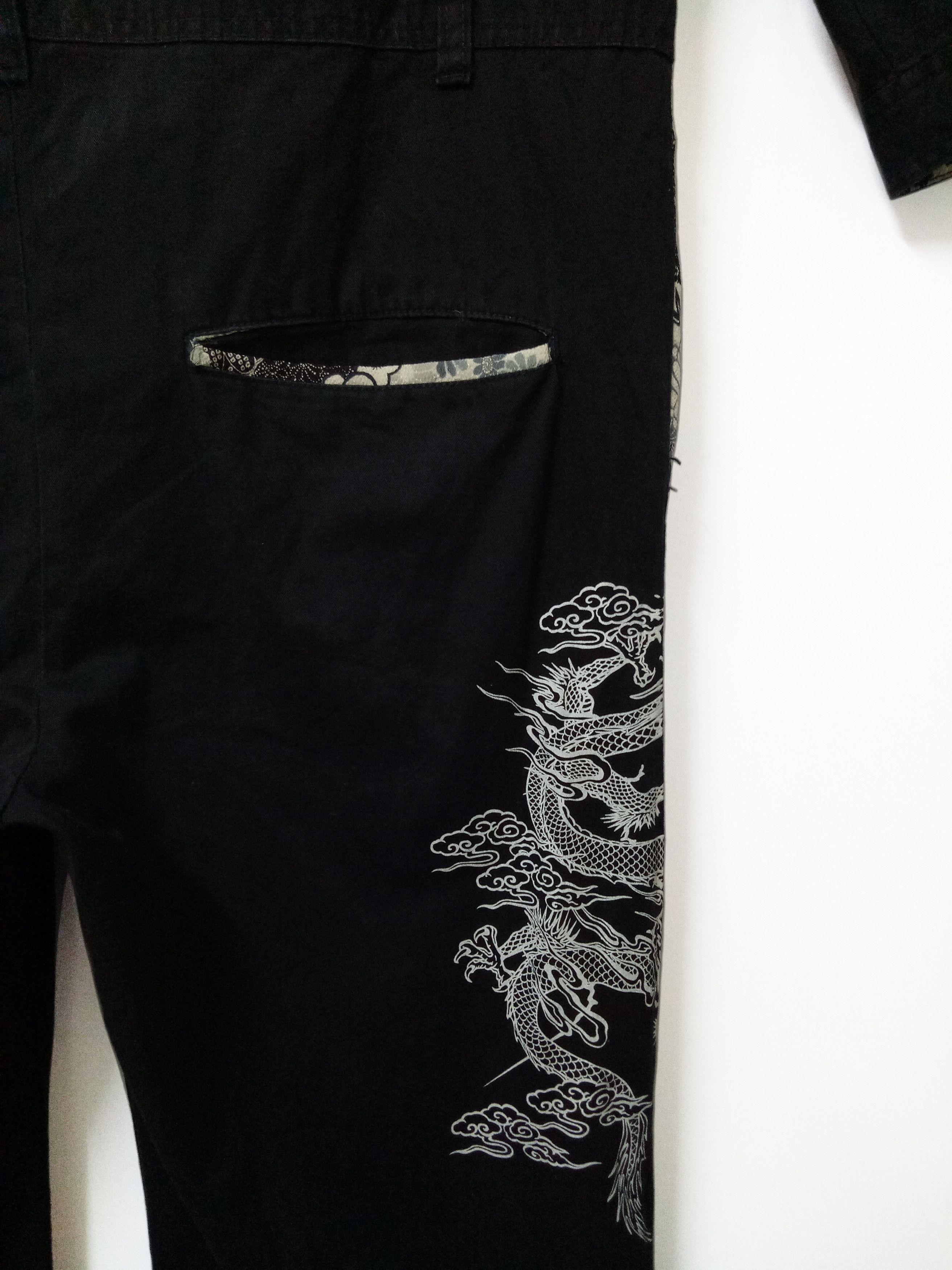 Japanese Brand 🔥Harajuku Fashion Overall Jumpsuit Over Prints Dragon Fly Size US 44 / EU 60 - 6 Thumbnail