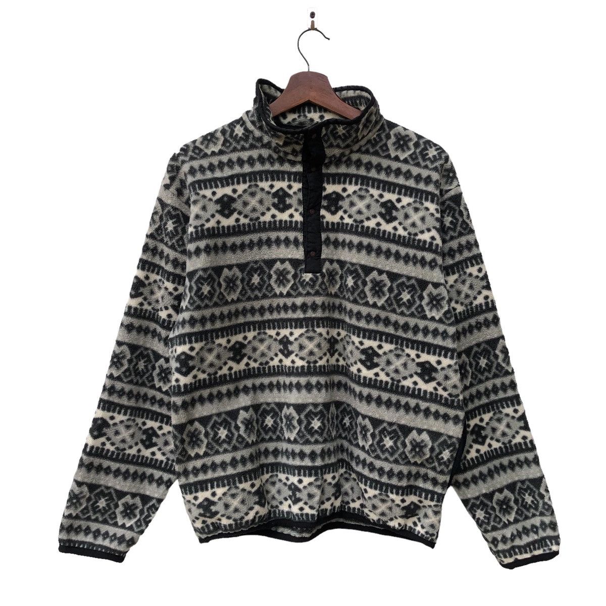 L.L. Bean 🔥Vintage L.L Bean Full Print Pleece Snap Button Jacket Size US M / EU 48-50 / 2 - 1 Thumbnail