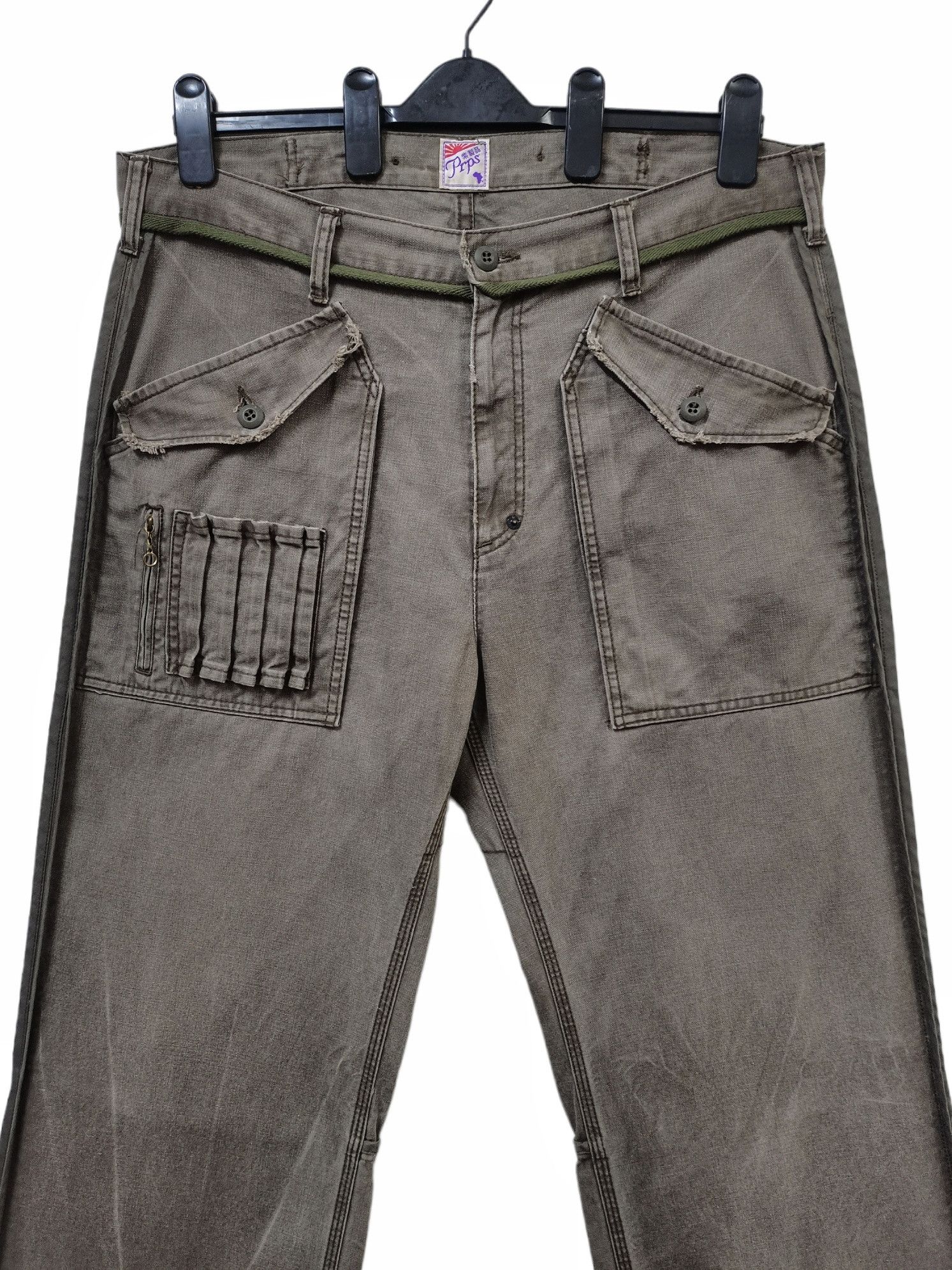 Prps PRPS🇯🇵Military Tactical Cargo Pants Distressed Design Rare Size US 38 / EU 54 - 3 Thumbnail