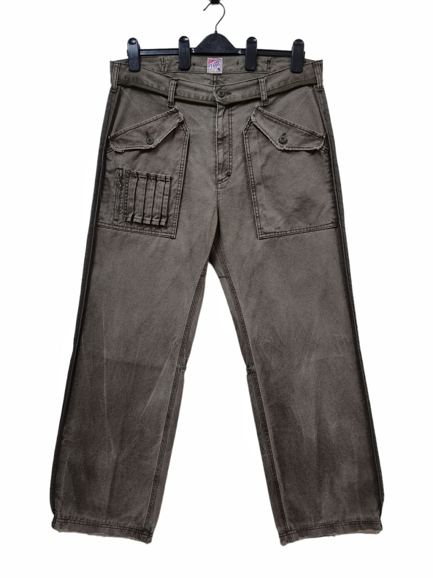 Prps PRPS🇯🇵Military Tactical Cargo Pants Distressed Design Rare Size US 38 / EU 54 - 2 Thumbnail
