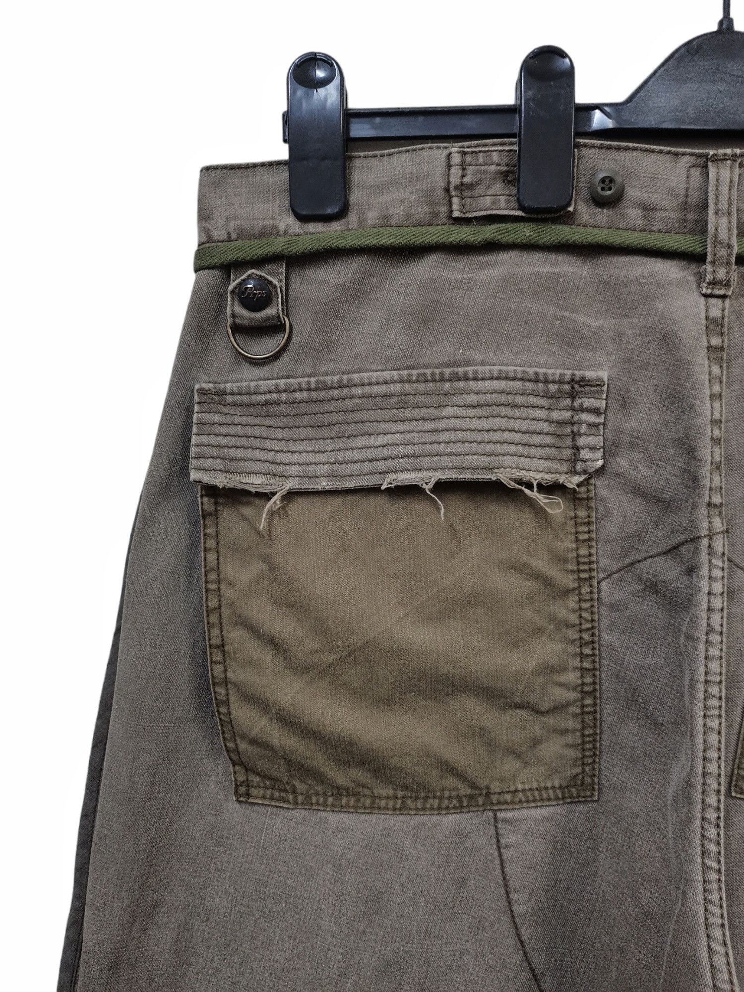 Prps PRPS🇯🇵Military Tactical Cargo Pants Distressed Design Rare Size US 38 / EU 54 - 20 Thumbnail