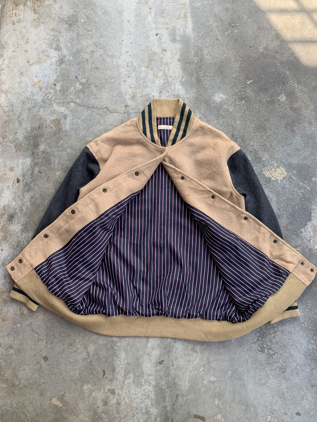 Global Work × Japanese Brand JapaneseBrand Global Work Varsity Jacket Wool Sleeve Size US M / EU 48-50 / 2 - 3 Thumbnail