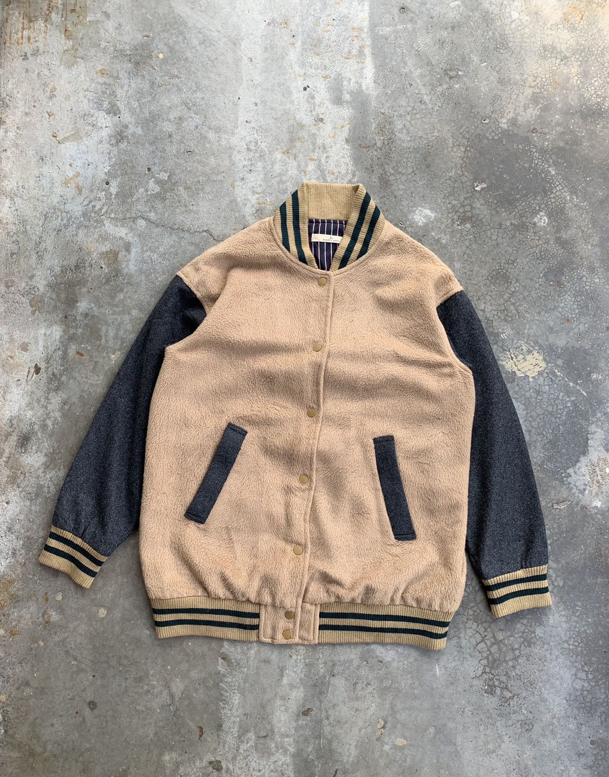 Global Work × Japanese Brand JapaneseBrand Global Work Varsity Jacket Wool Sleeve Size US M / EU 48-50 / 2 - 1 Thumbnail