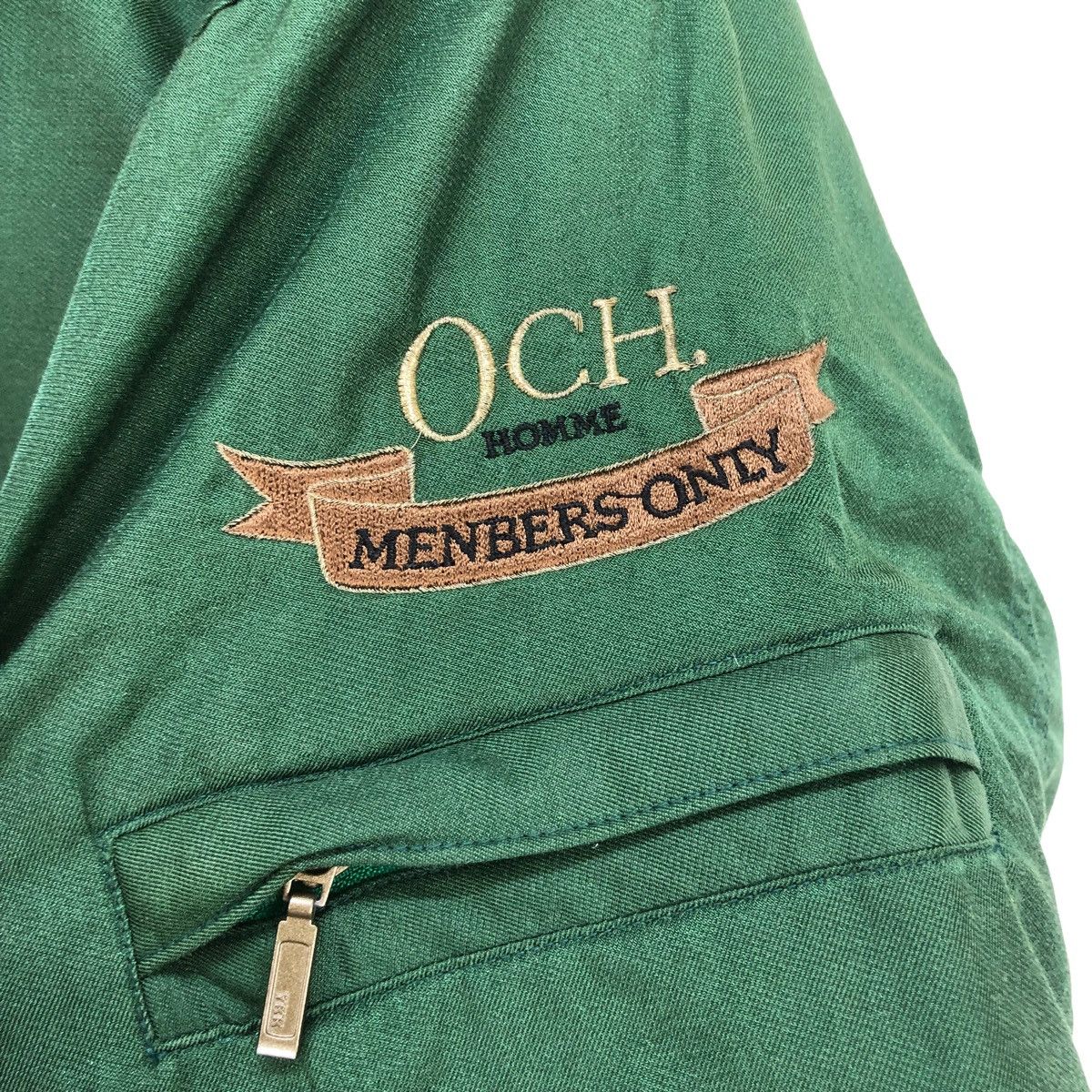 Japanese Brand 🔥Vintage Och Homme Embroidery Polo Bomber Jacket Size US M / EU 48-50 / 2 - 7 Thumbnail