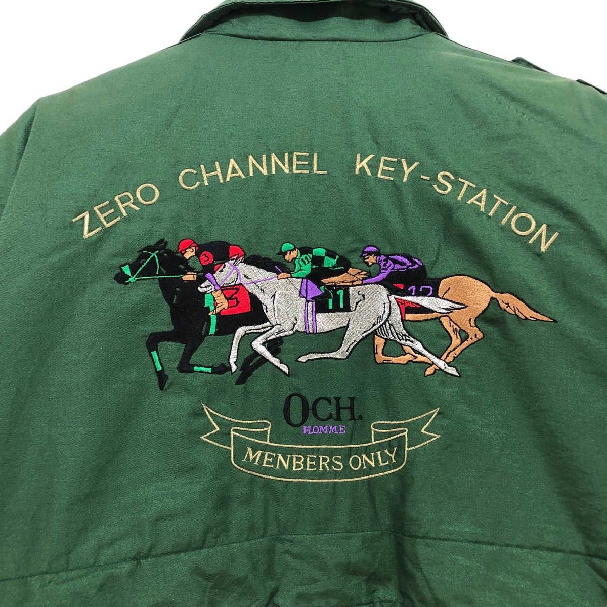 Japanese Brand 🔥Vintage Och Homme Embroidery Polo Bomber Jacket Size US M / EU 48-50 / 2 - 8 Thumbnail