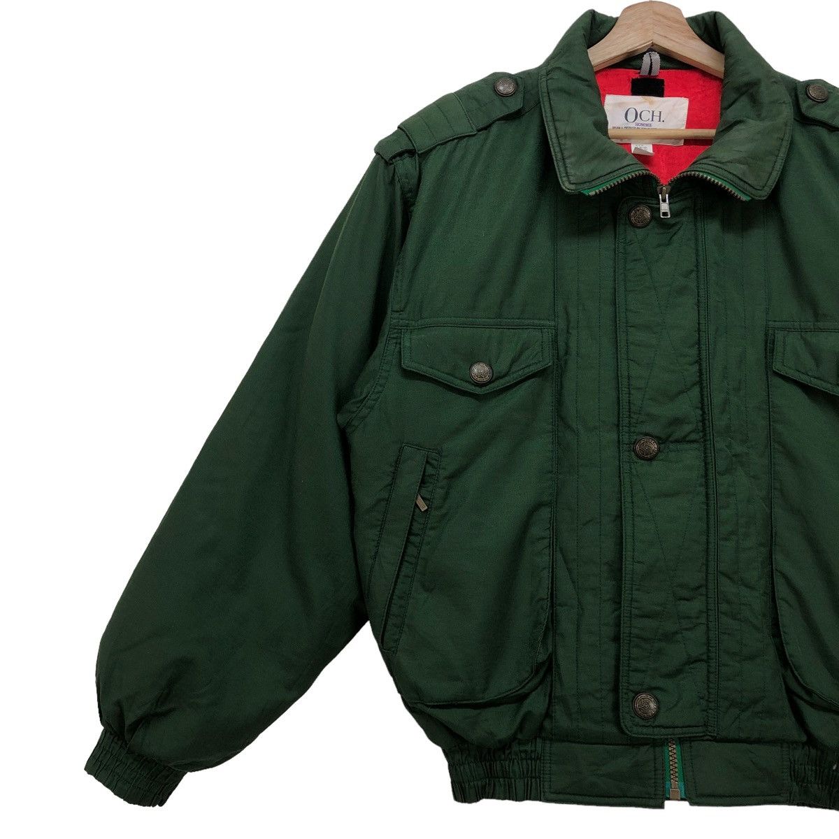 Japanese Brand 🔥Vintage Och Homme Embroidery Polo Bomber Jacket Size US M / EU 48-50 / 2 - 5 Thumbnail