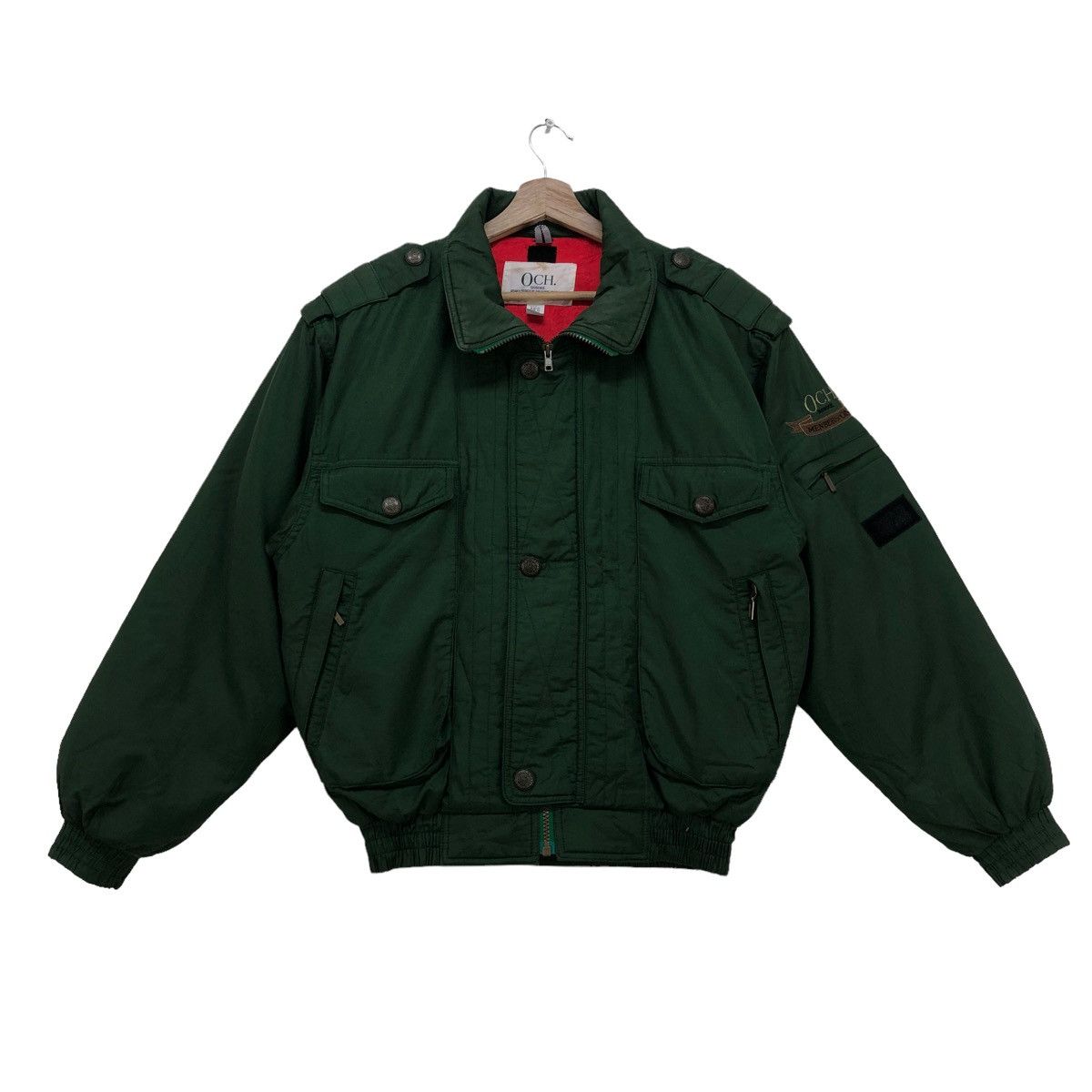 Japanese Brand 🔥Vintage Och Homme Embroidery Polo Bomber Jacket Size US M / EU 48-50 / 2 - 2 Thumbnail