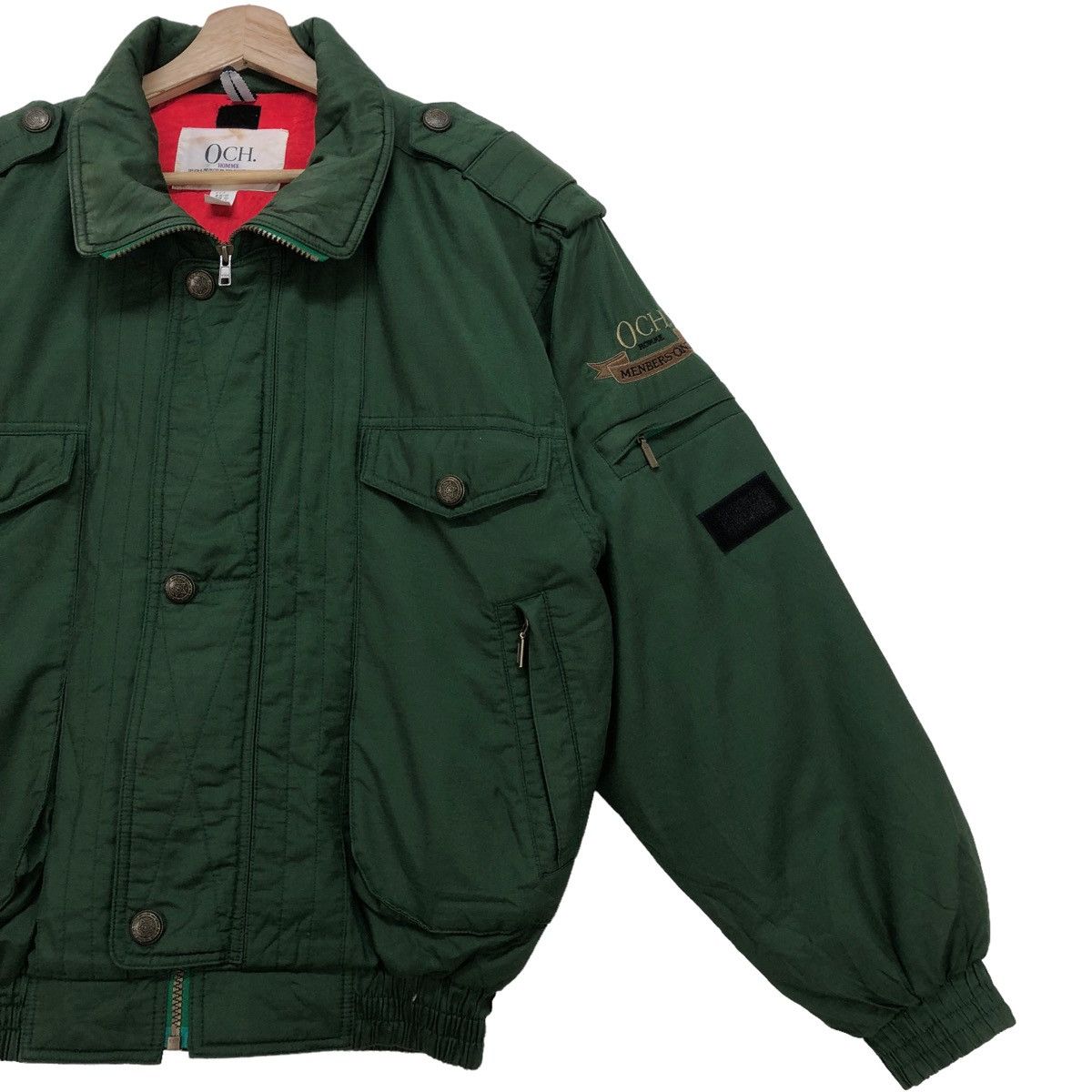 Japanese Brand 🔥Vintage Och Homme Embroidery Polo Bomber Jacket Size US M / EU 48-50 / 2 - 4 Thumbnail