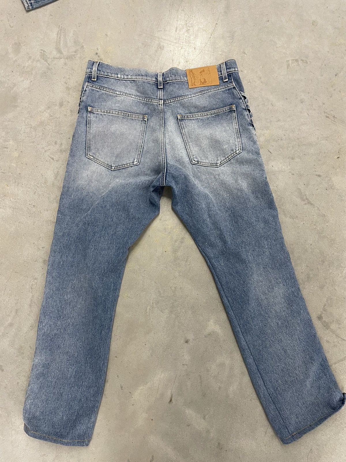 Martine Rose Lightwash Cross Hatch Design Denim | Grailed