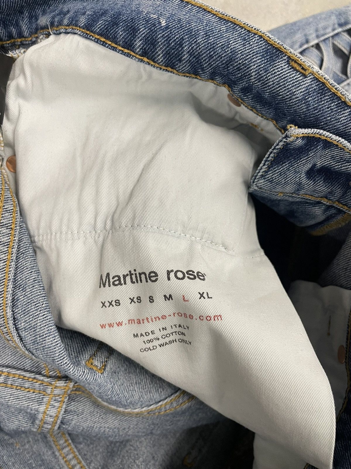 Martine Rose Lightwash Cross Hatch Design Denim Size US 34 / EU 50 - 4 Thumbnail