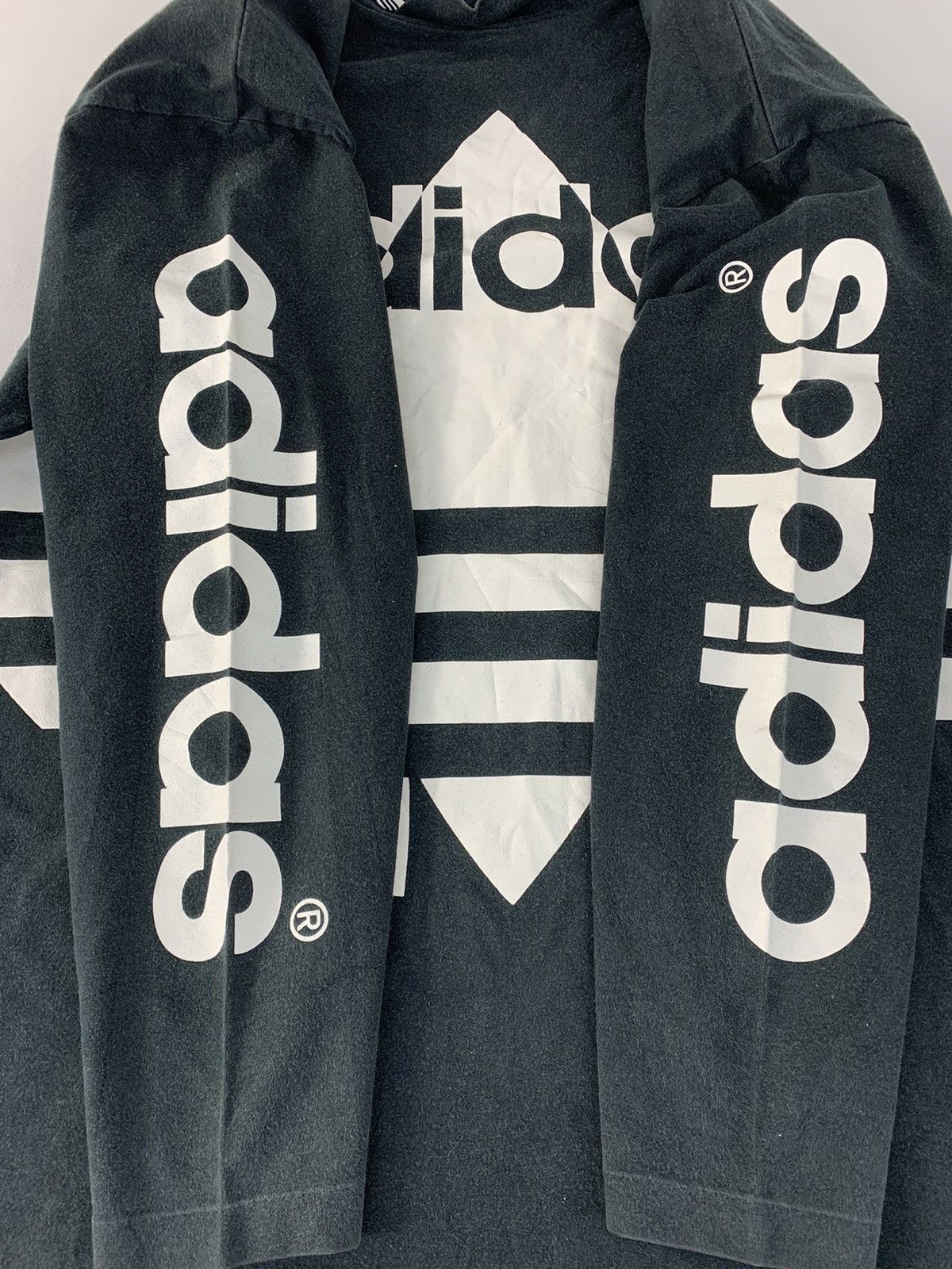 Adidas Vintage Adidas Trifoil Big Logo Tee Hip Hop Size US L / EU 52-54 / 3 - 3 Thumbnail
