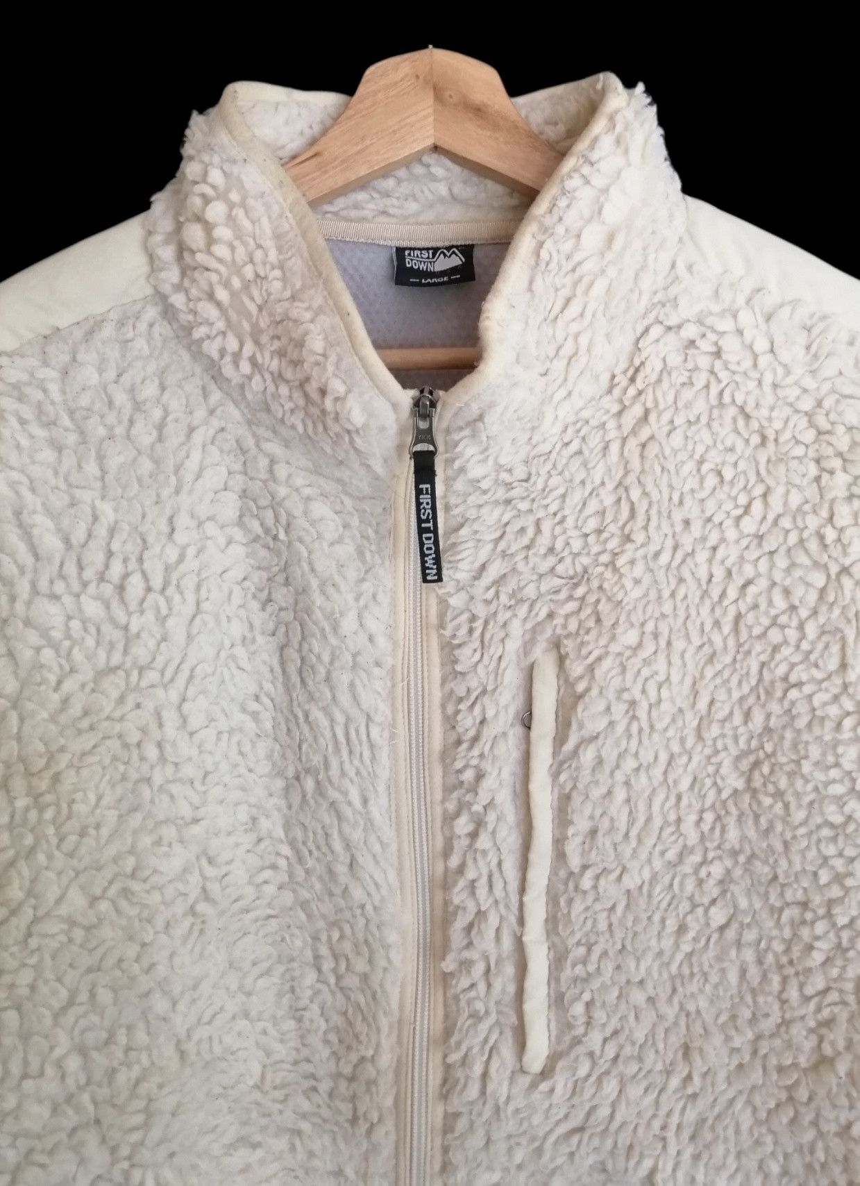 Japanese Brand Vintage First Down USA Sherpa Jacket Size US M / EU 48-50 / 2 - 2 Thumbnail