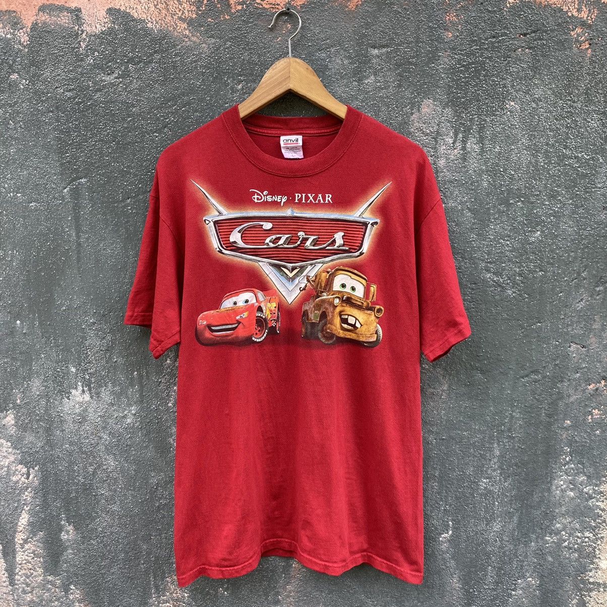 image of Faded Y2K Cars Disney Pixar Movie Tee, Men's (Size Large)