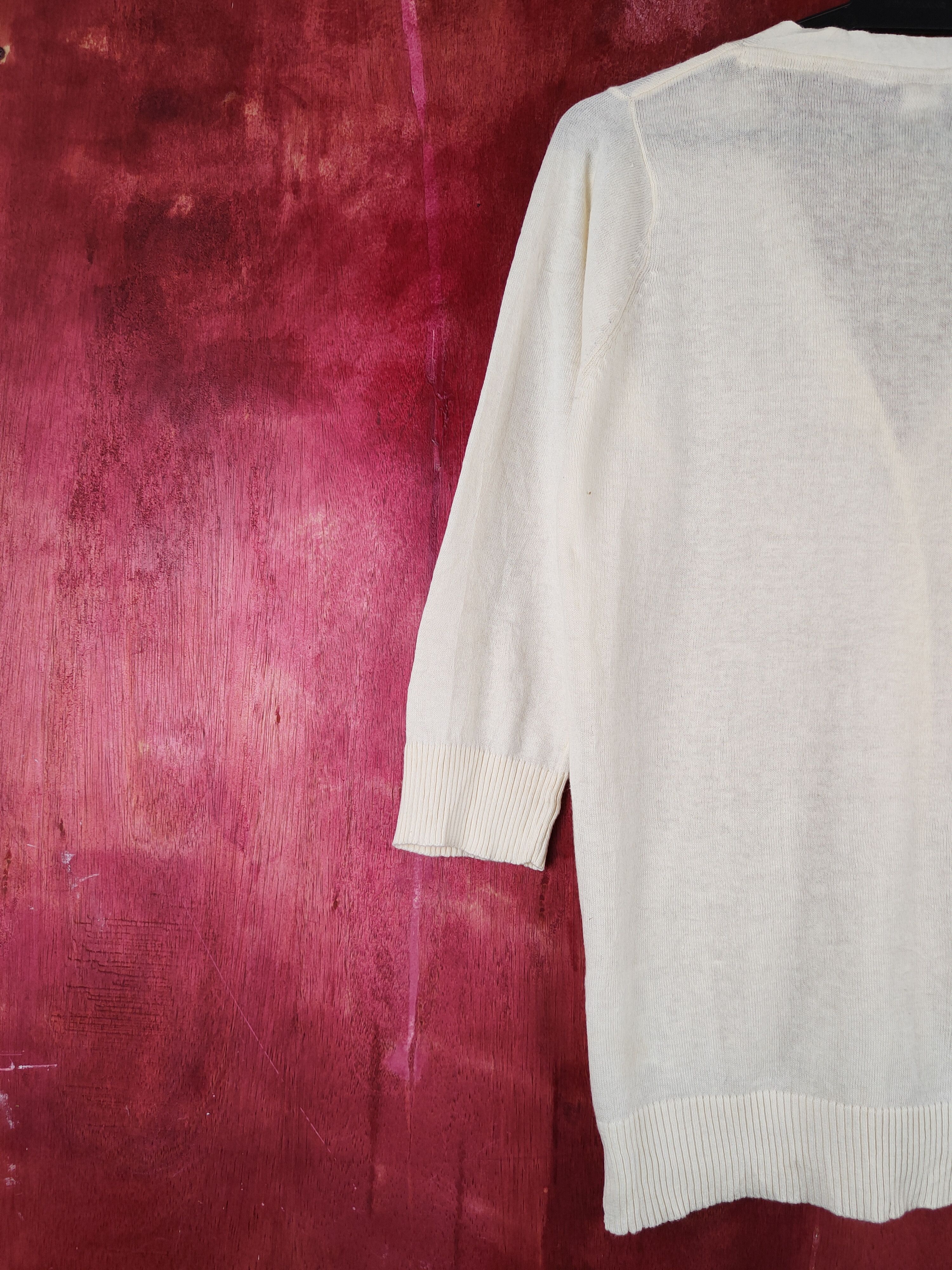 Japanese Brand M.M.O Soft Yellow Cardigan knitwear #S919 Size M / US 6-8 / IT 42-44 - 8 Thumbnail
