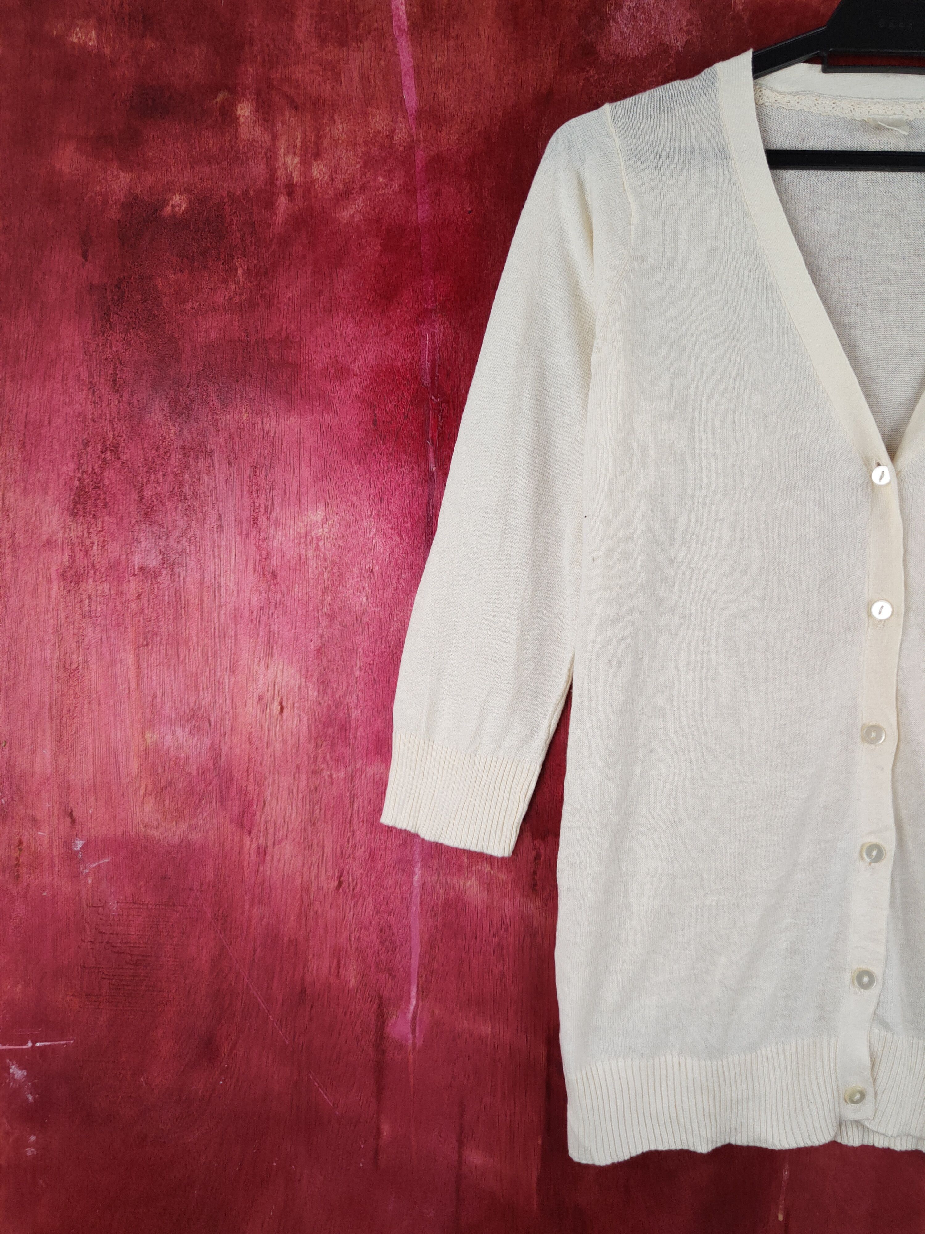 Japanese Brand M.M.O Soft Yellow Cardigan knitwear #S919 Size M / US 6-8 / IT 42-44 - 3 Thumbnail