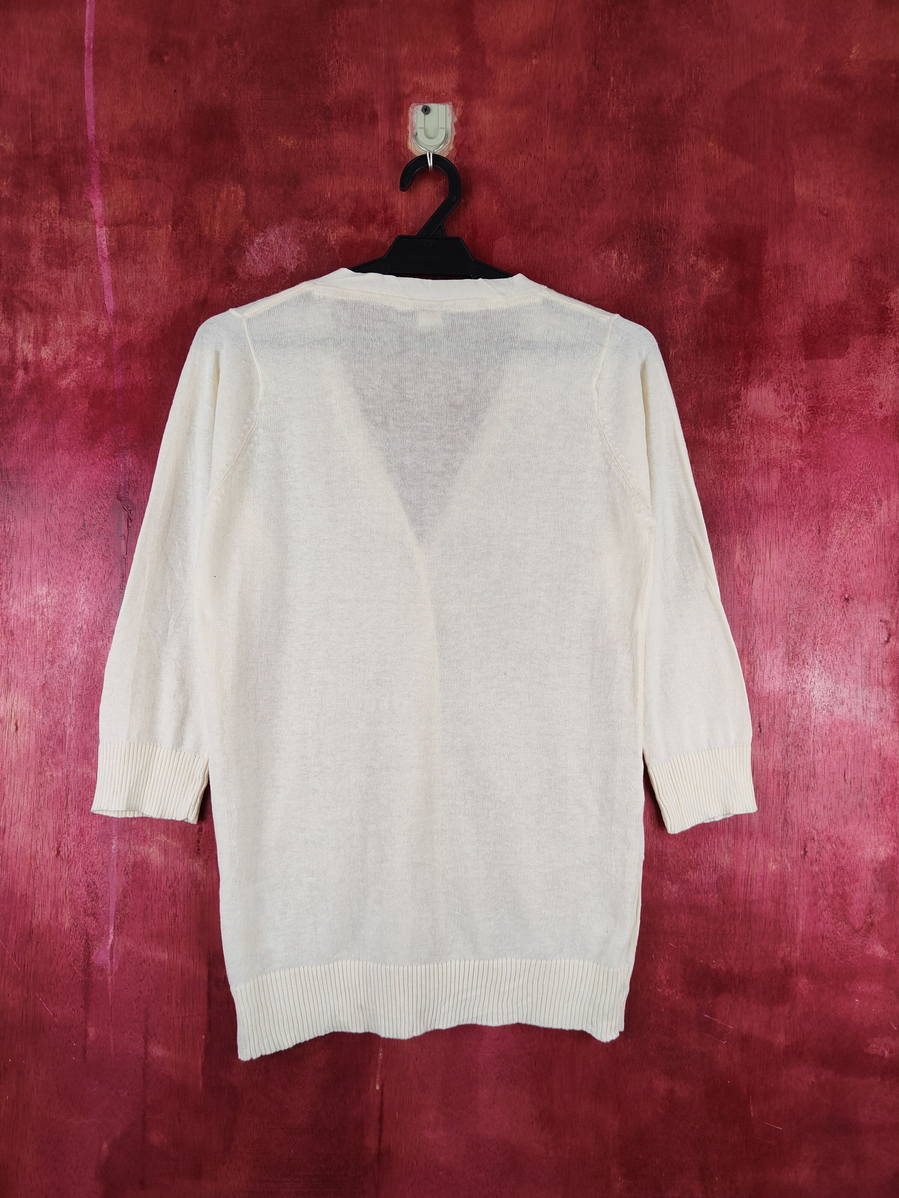 Japanese Brand M.M.O Soft Yellow Cardigan knitwear #S919 Size M / US 6-8 / IT 42-44 - 7 Thumbnail
