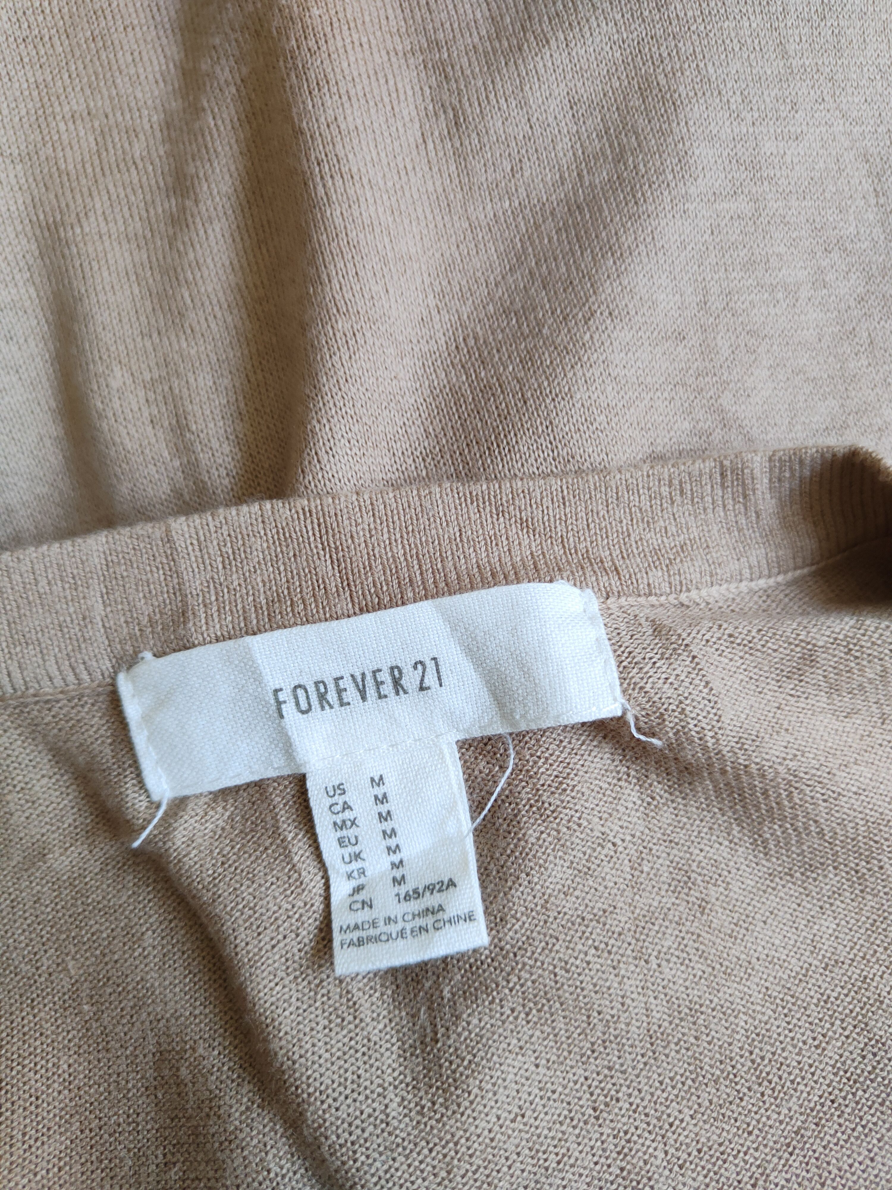 Forever 21 × Japanese Brand Forever 21 Beige Cardigan knitwear vintage #S920 Size M / US 6-8 / IT 42-44 - 11 Thumbnail