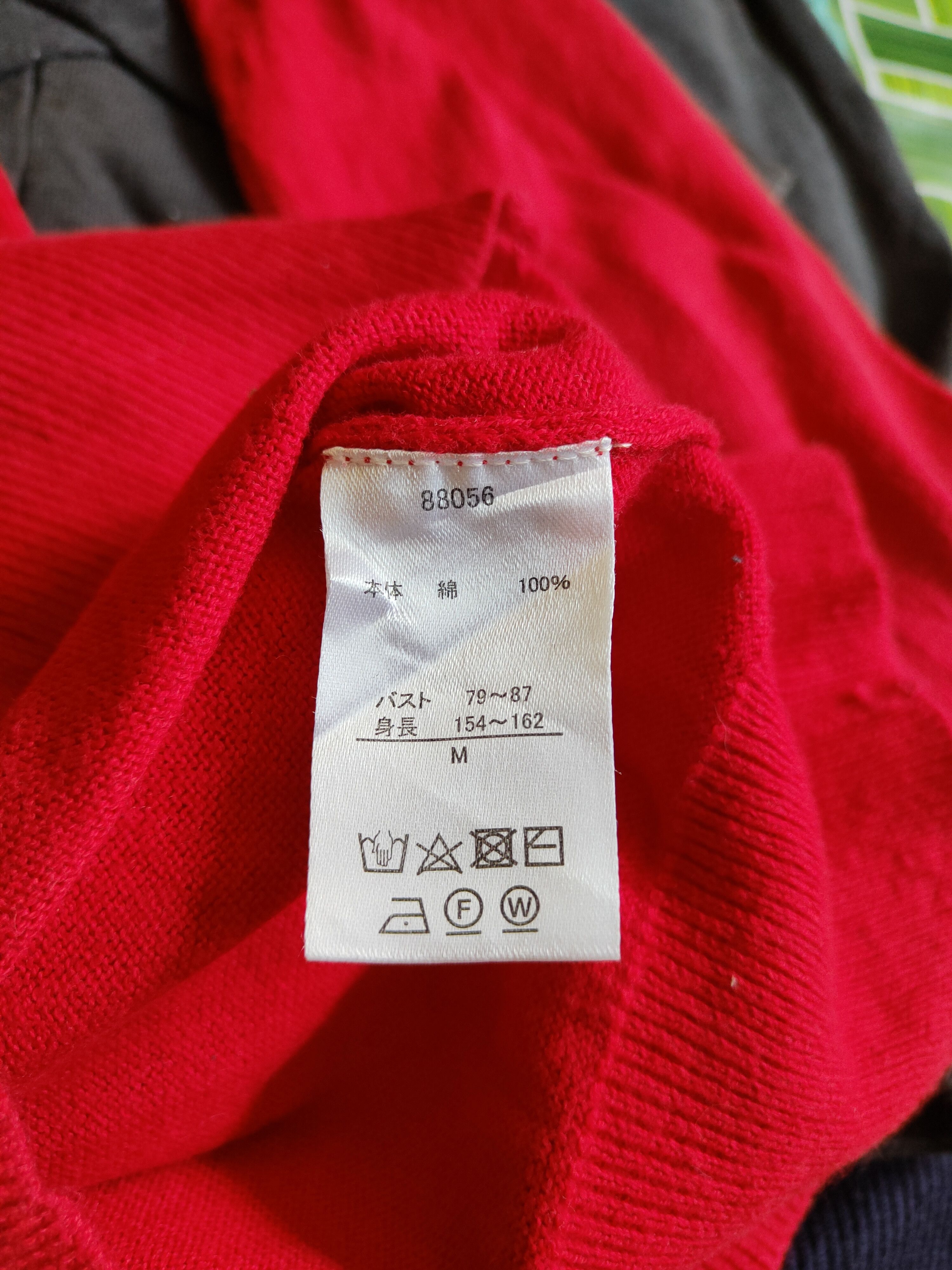 Japanese Brand Zootie Red Cardigan knitwear japan #S917 Size M / US 6-8 / IT 42-44 - 9 Thumbnail