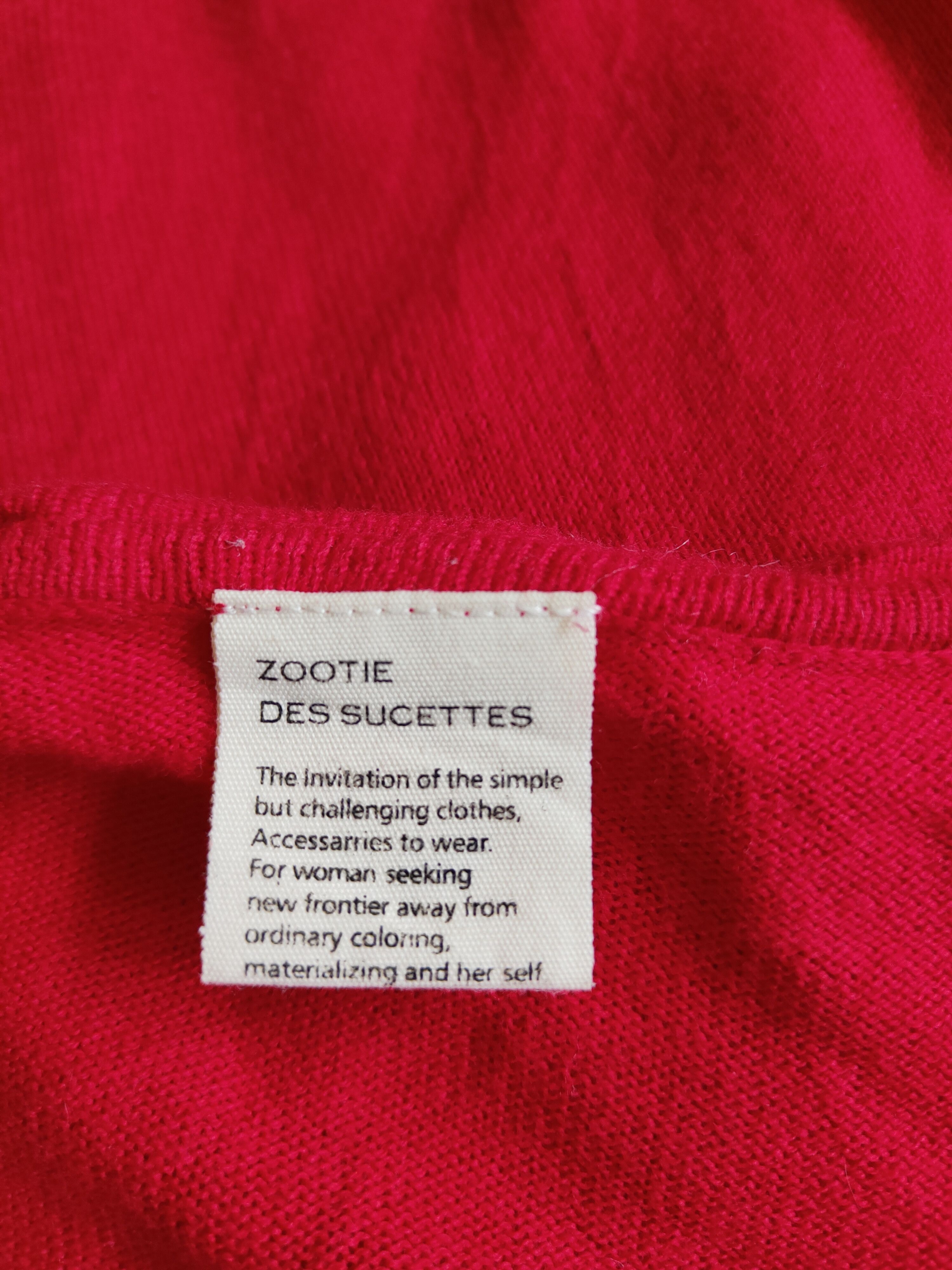 Japanese Brand Zootie Red Cardigan knitwear japan #S917 Size M / US 6-8 / IT 42-44 - 11 Thumbnail