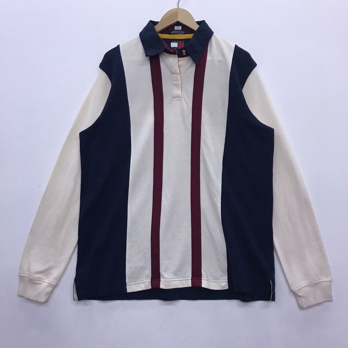 Tommy Hilfiger × Vintage Rare!! Tommy Hilfiger Long Sleeve Polo T-shirt Size US XL / EU 56 / 4 - 2 Thumbnail