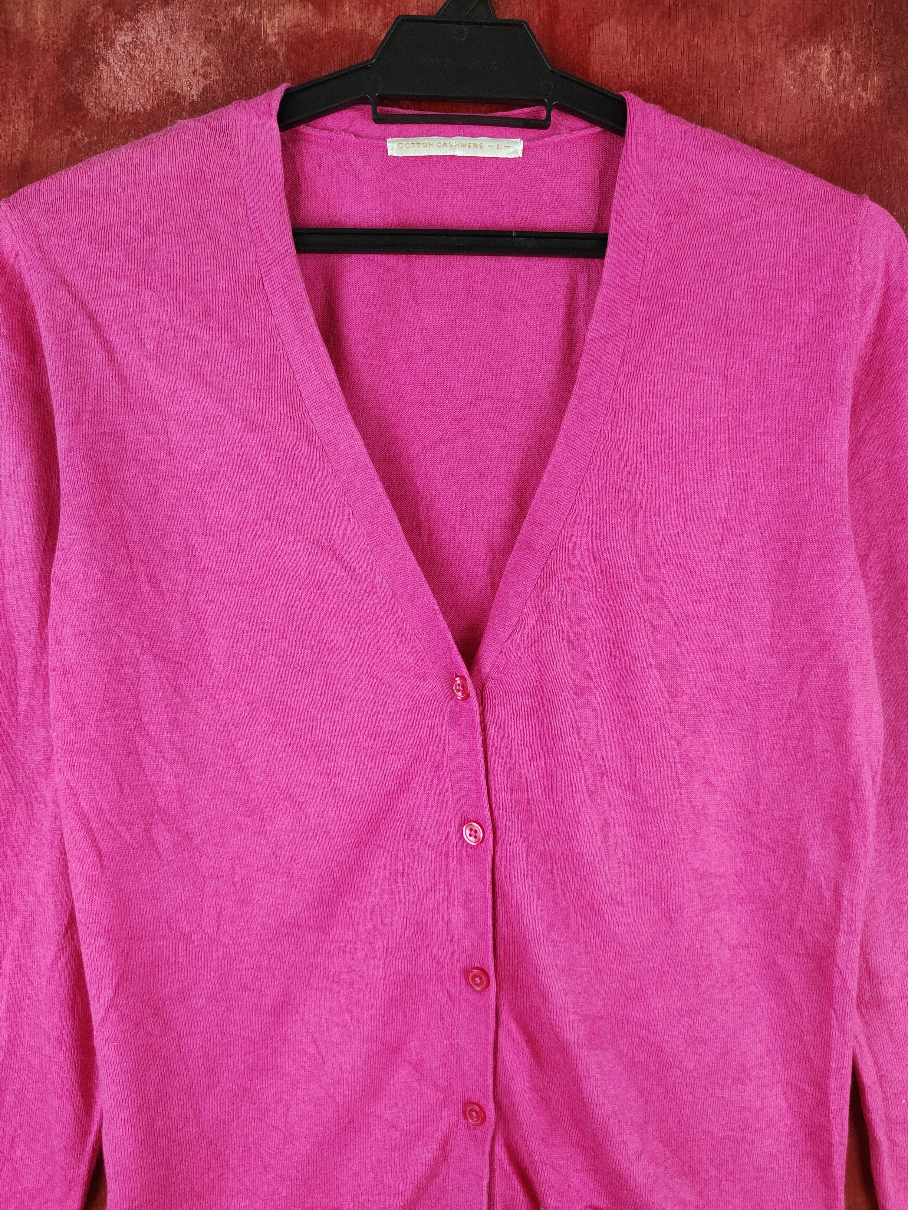 Japanese Brand × Uniqlo Uniqlo Pink Cardigan knitwear japan streetwear #S921 Size L / US 10 / IT 46 - 2 Thumbnail