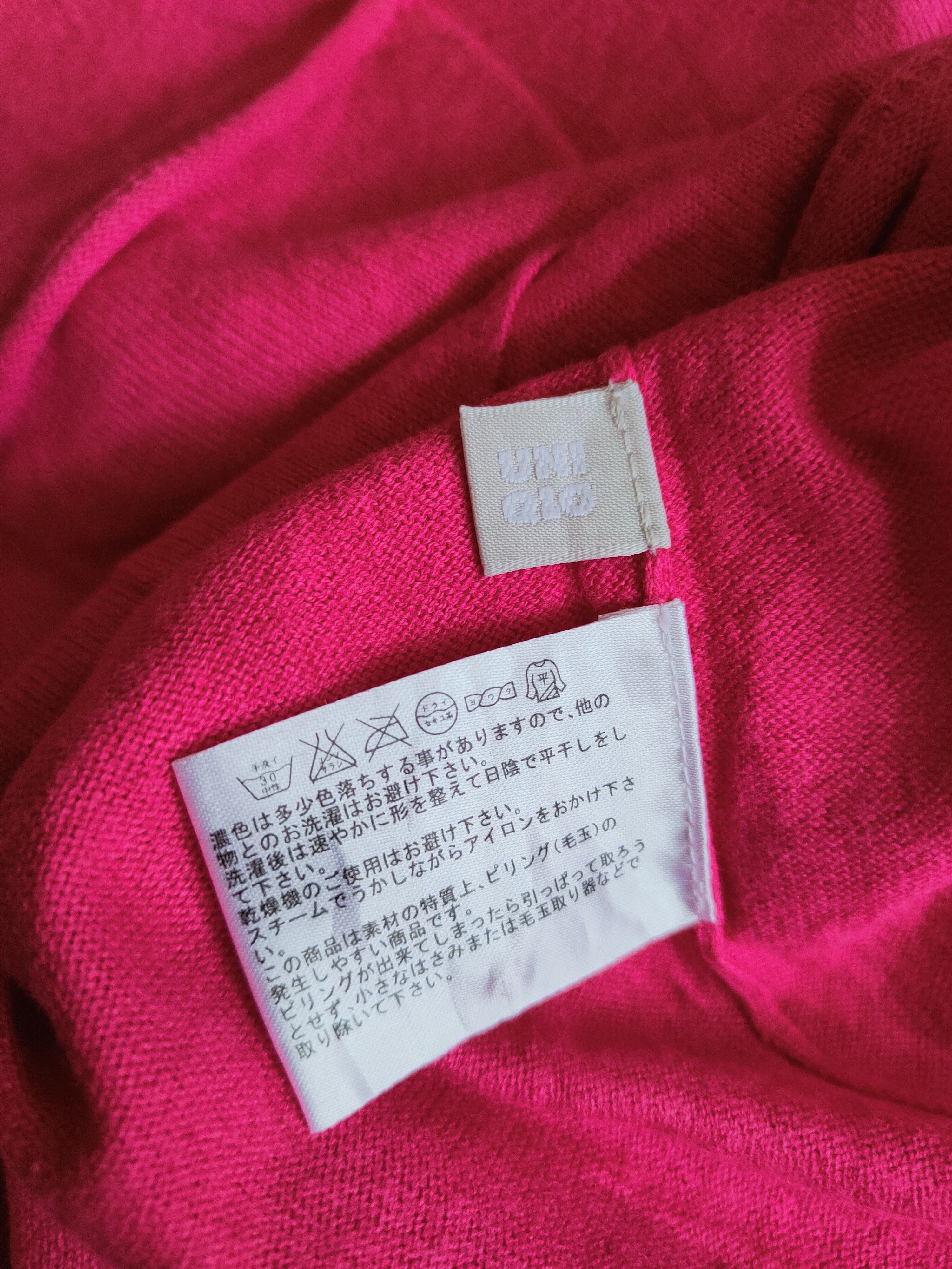 Japanese Brand × Uniqlo Uniqlo Pink Cardigan knitwear japan streetwear #S921 Size L / US 10 / IT 46 - 10 Thumbnail