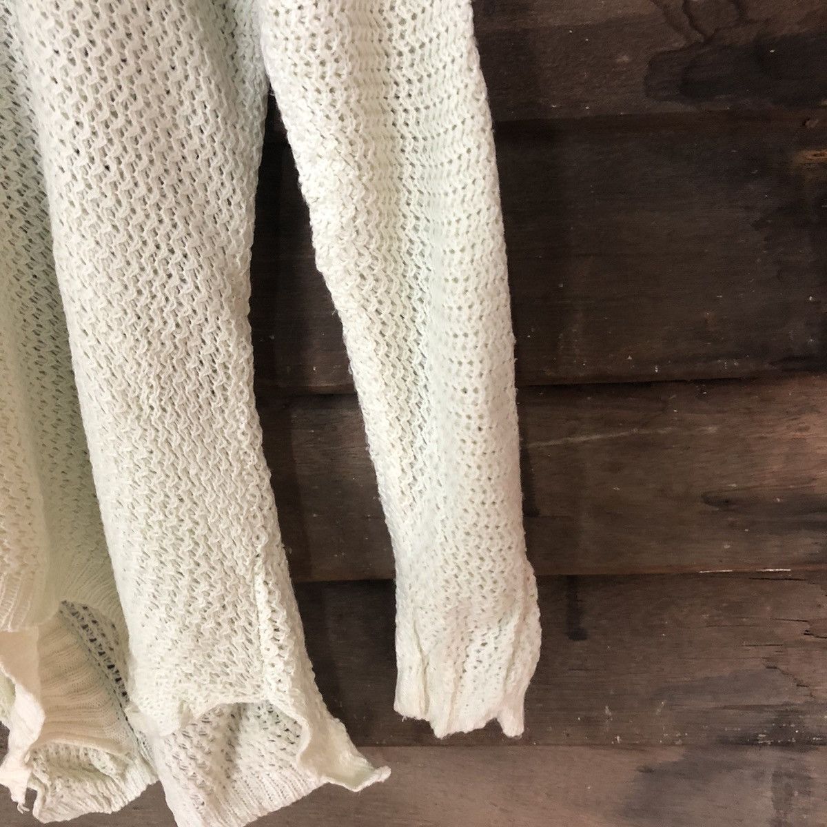 Vintage Tioom Mesh Net Crochet Green Cardigan Knitwear #7170 Size XL / US 12-14 / IT 48-50 - 16 Thumbnail