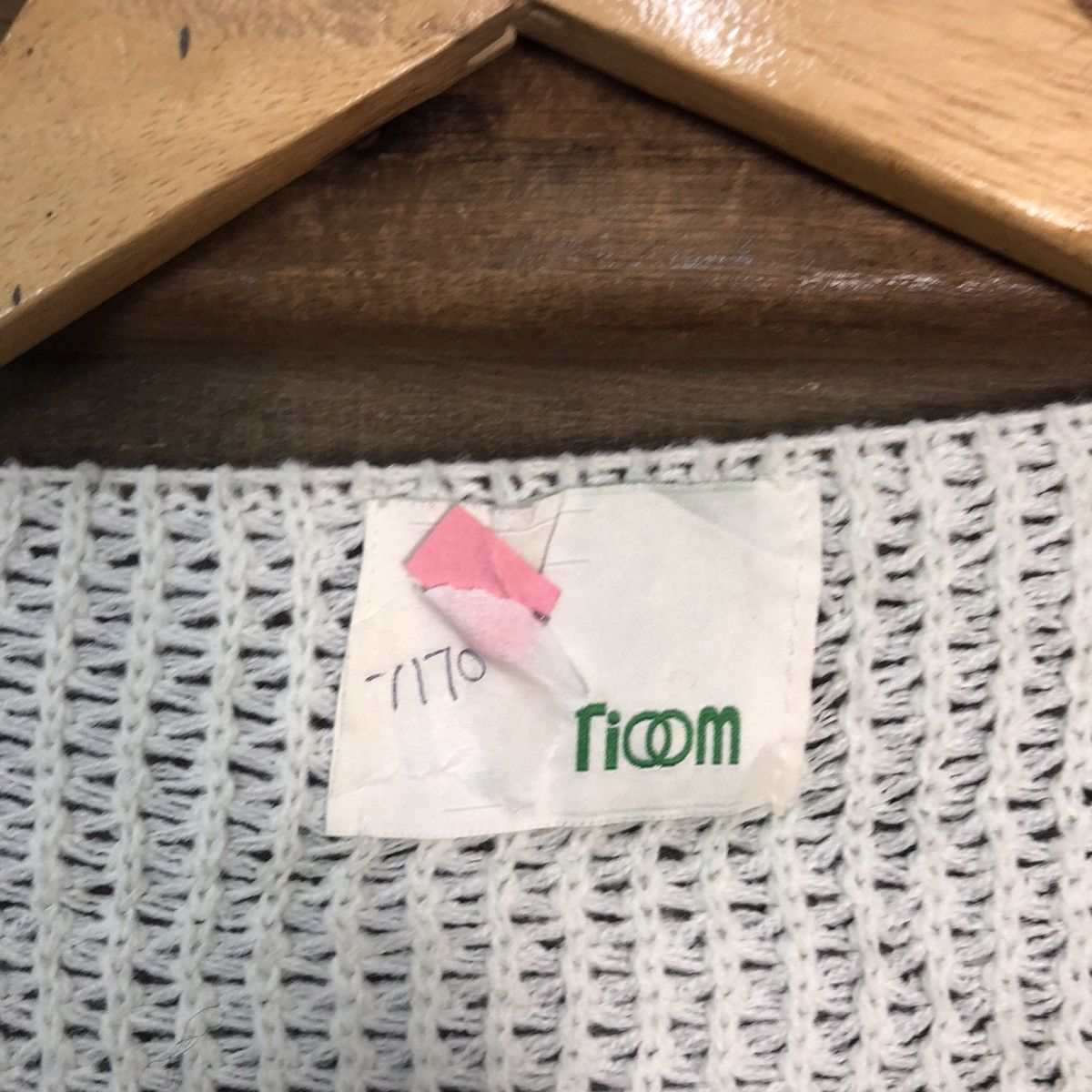 Vintage Tioom Mesh Net Crochet Green Cardigan Knitwear #7170 Size XL / US 12-14 / IT 48-50 - 11 Thumbnail