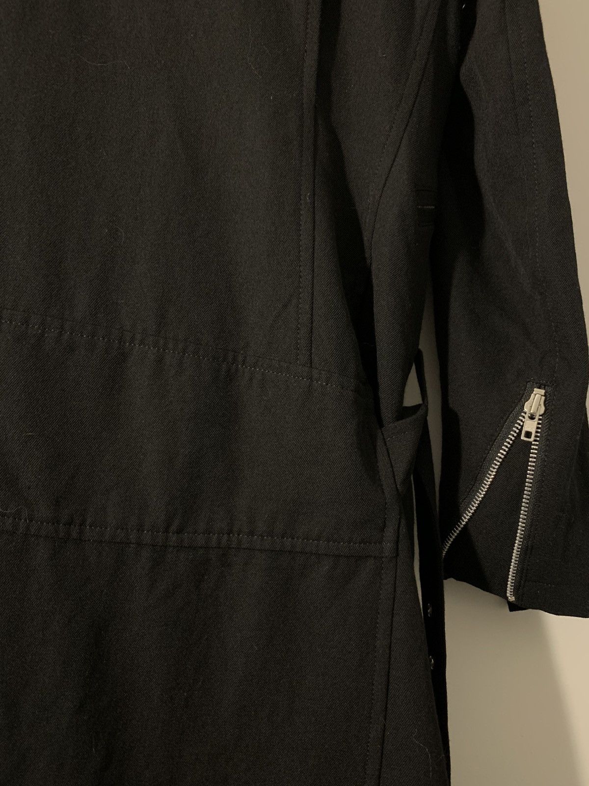 Comme des Garcons Homme Plus A-Symmetrical Motorcycle Long Wool Twill Coat Size US M / EU 48-50 / 2 - 11 Thumbnail