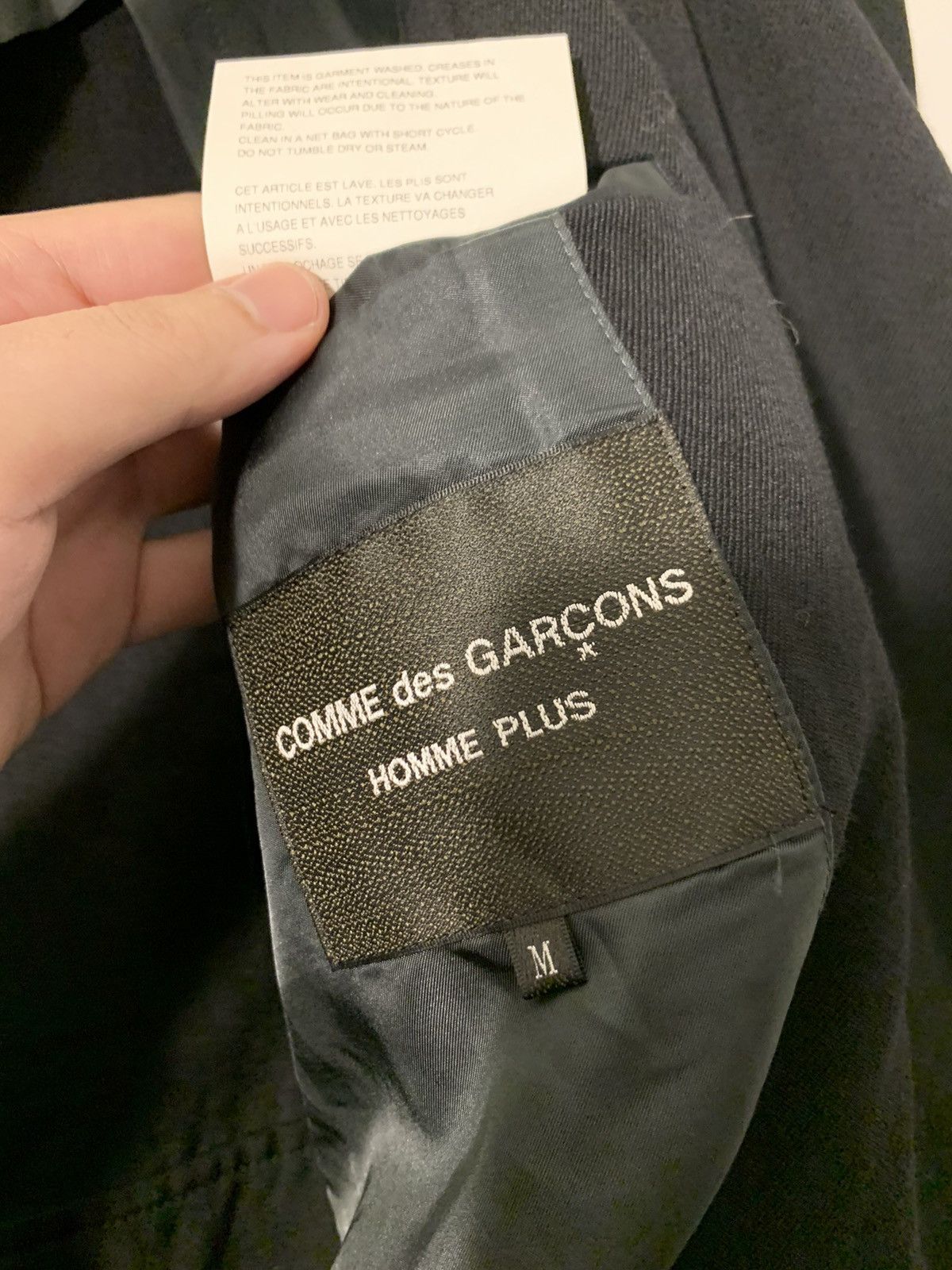 Comme des Garcons Homme Plus A-Symmetrical Motorcycle Long Wool Twill Coat Size US M / EU 48-50 / 2 - 16 Thumbnail
