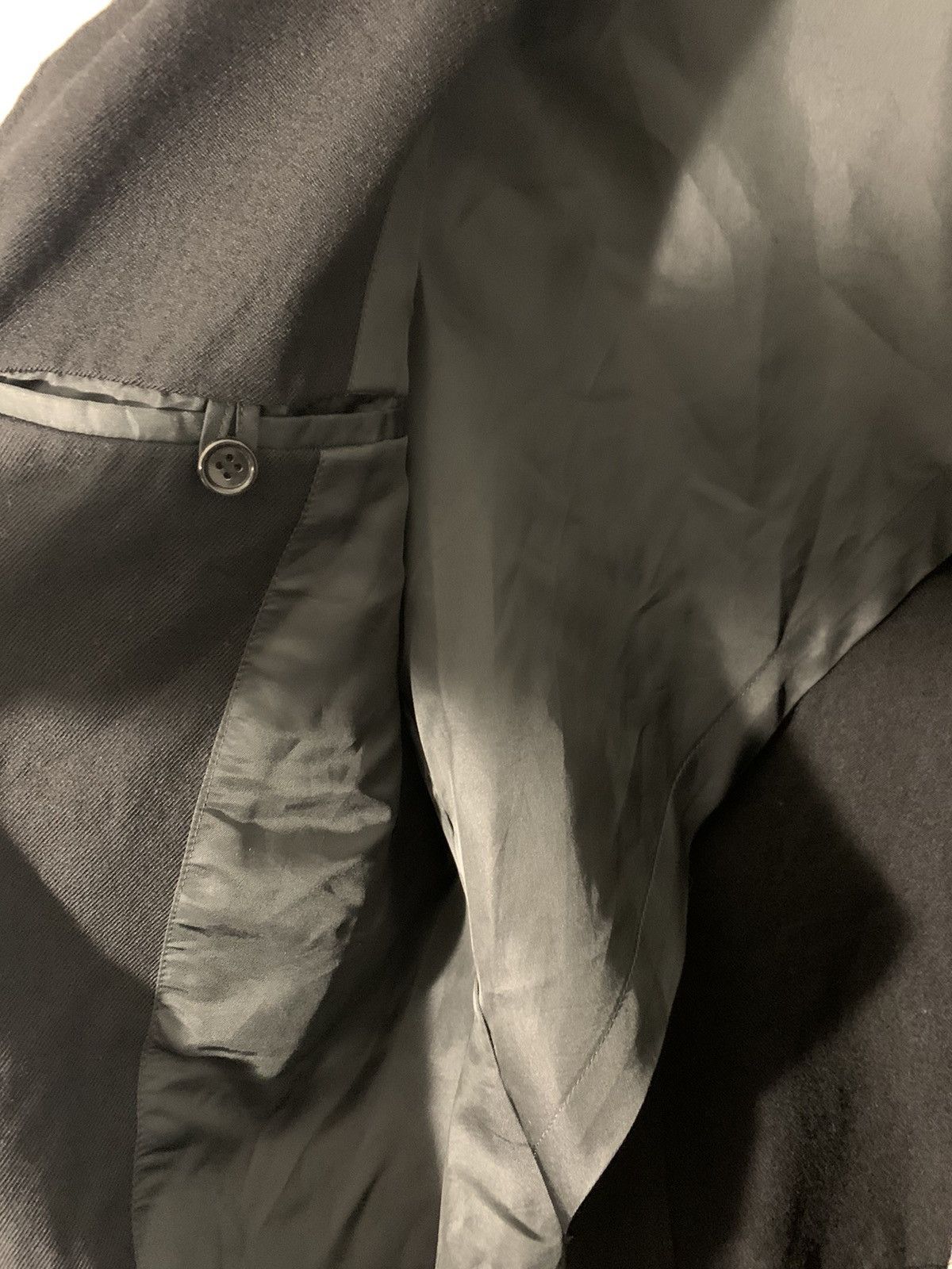 Comme des Garcons Homme Plus A-Symmetrical Motorcycle Long Wool Twill Coat Size US M / EU 48-50 / 2 - 10 Thumbnail