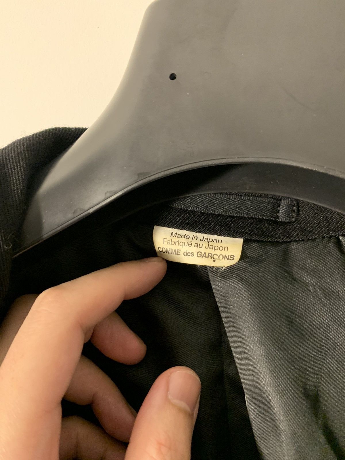Comme des Garcons Homme Plus A-Symmetrical Motorcycle Long Wool Twill Coat Size US M / EU 48-50 / 2 - 4 Thumbnail