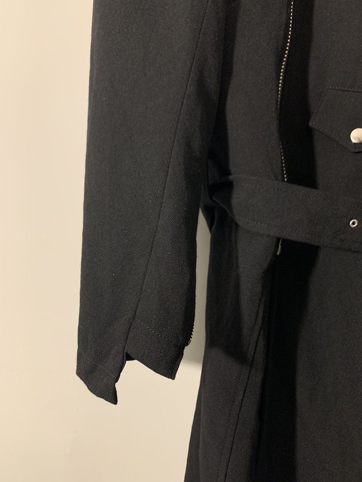 Comme des Garcons Homme Plus A-Symmetrical Motorcycle Long Wool Twill Coat Size US M / EU 48-50 / 2 - 7 Thumbnail