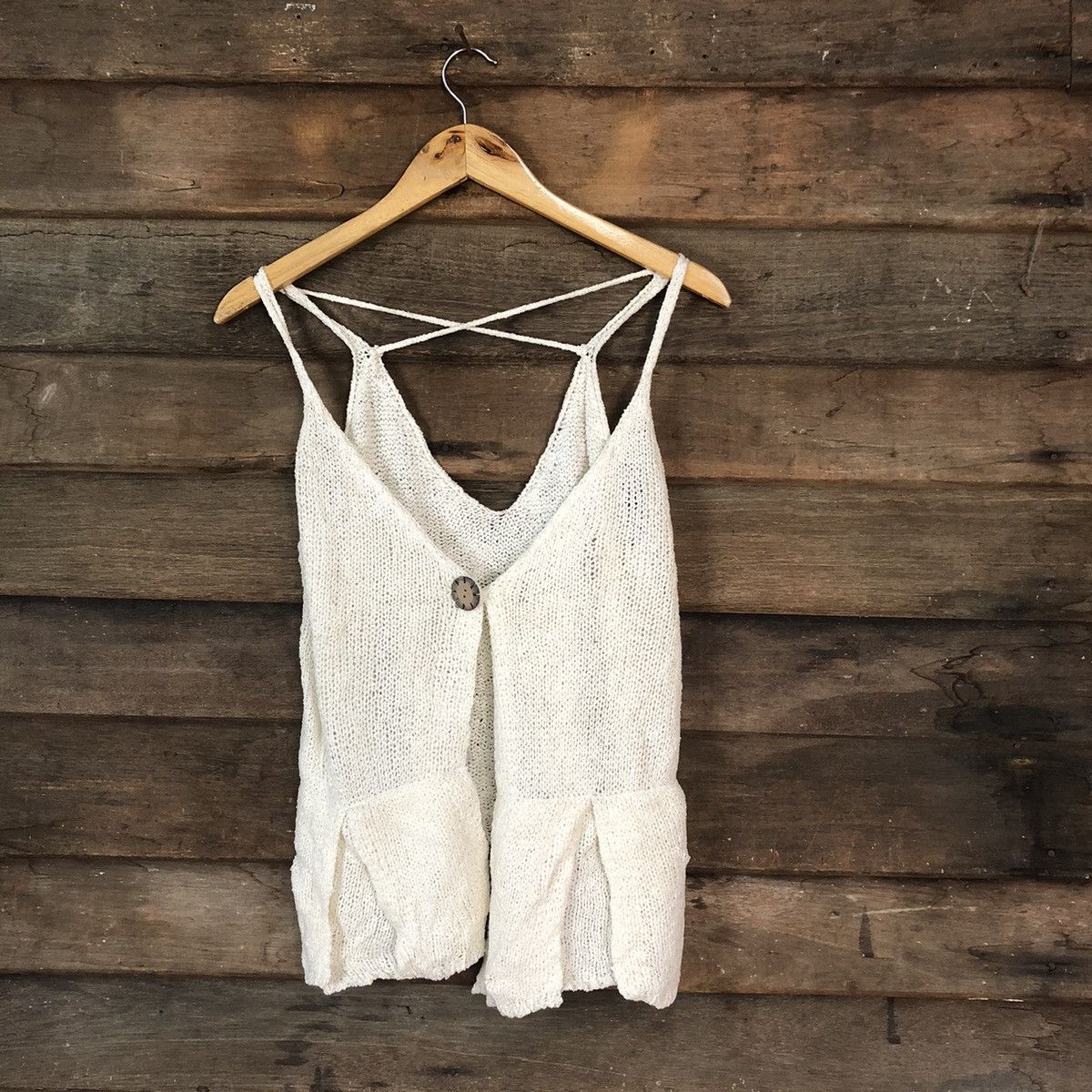 image of Dresses Japan Mesh Net Crochet White Cardigan Knitwear 7132, Women's (Size Small)