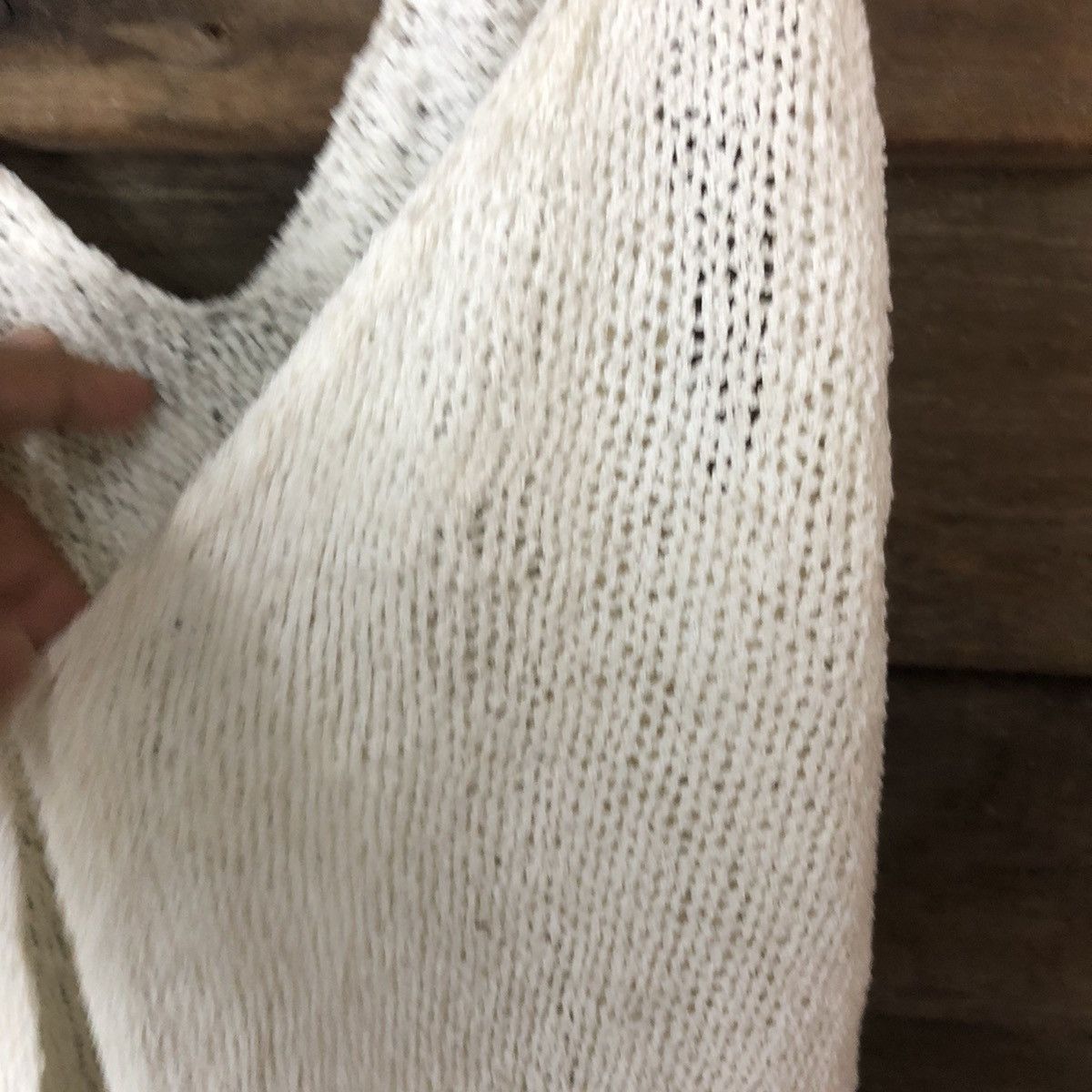 Homespun Knitwear Dresses Japan Mesh Net Crochet White Cardigan Knitwear #7132 Size S / US 4 / IT 40 - 9 Thumbnail