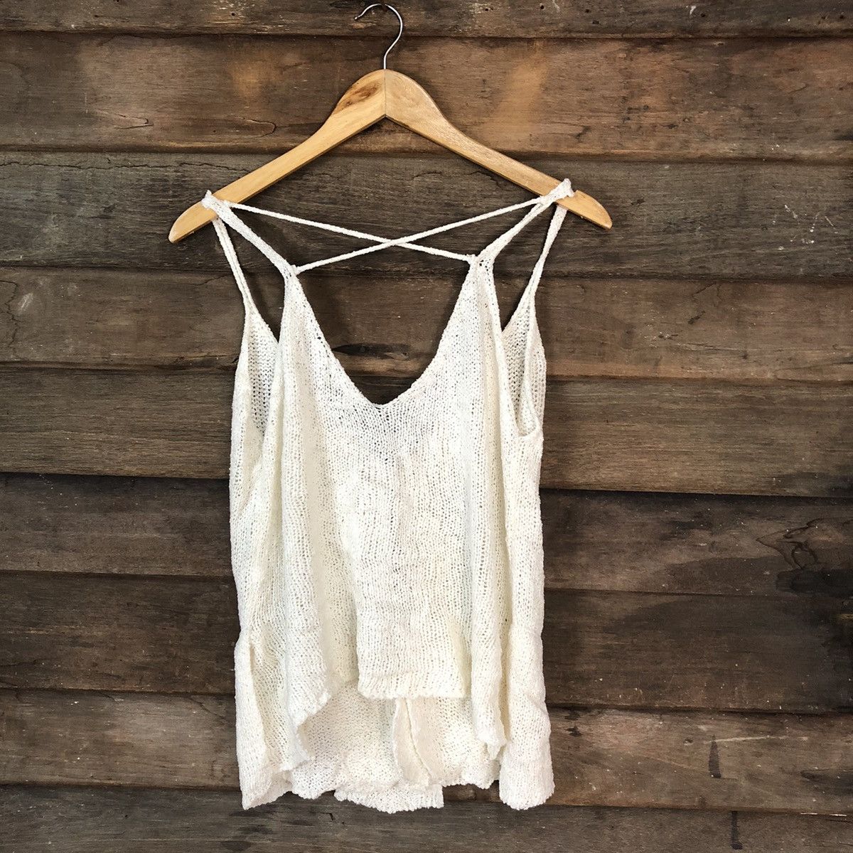 Homespun Knitwear Dresses Japan Mesh Net Crochet White Cardigan Knitwear #7132 Size S / US 4 / IT 40 - 10 Thumbnail