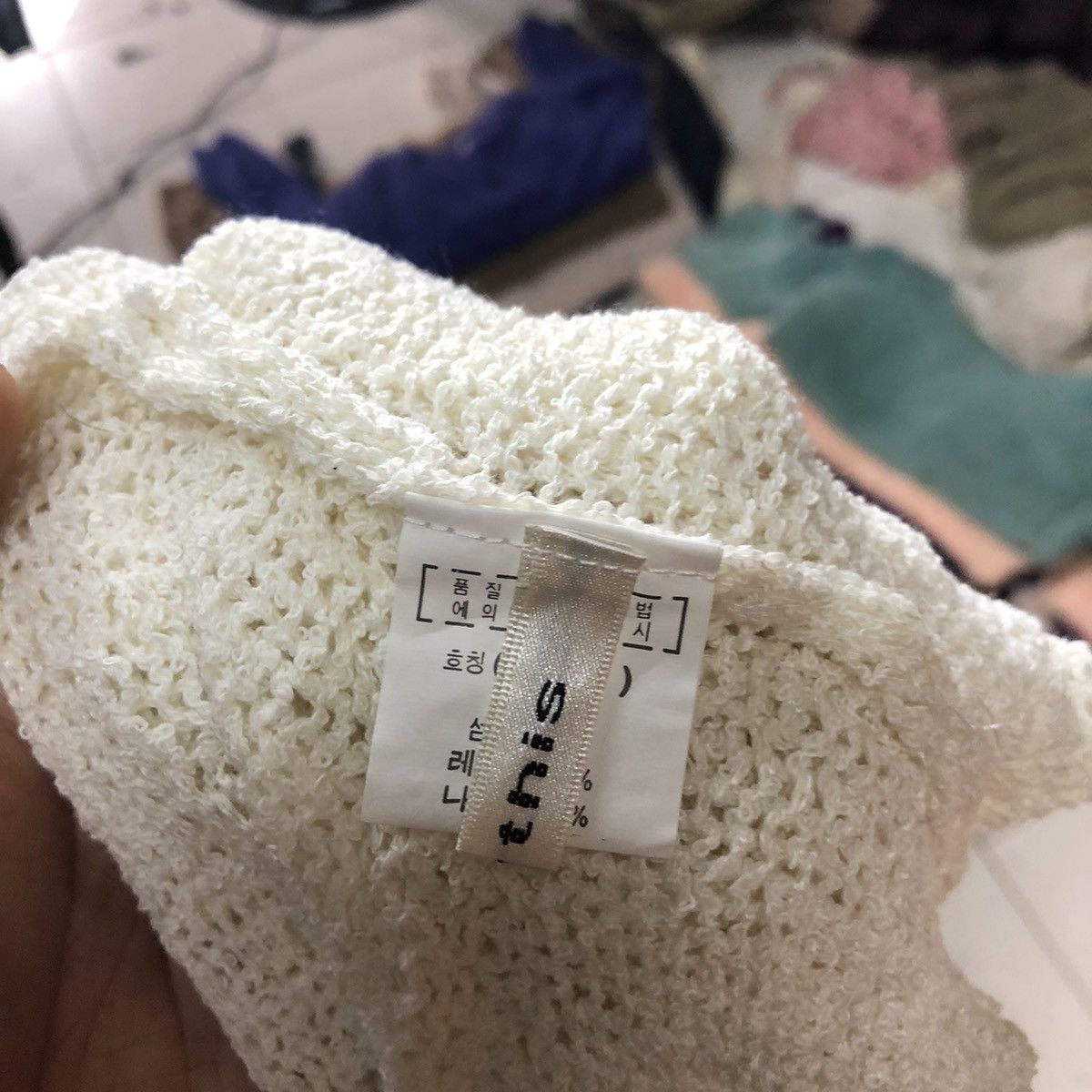 Homespun Knitwear Dresses Japan Mesh Net Crochet White Cardigan Knitwear #7132 Size S / US 4 / IT 40 - 14 Thumbnail